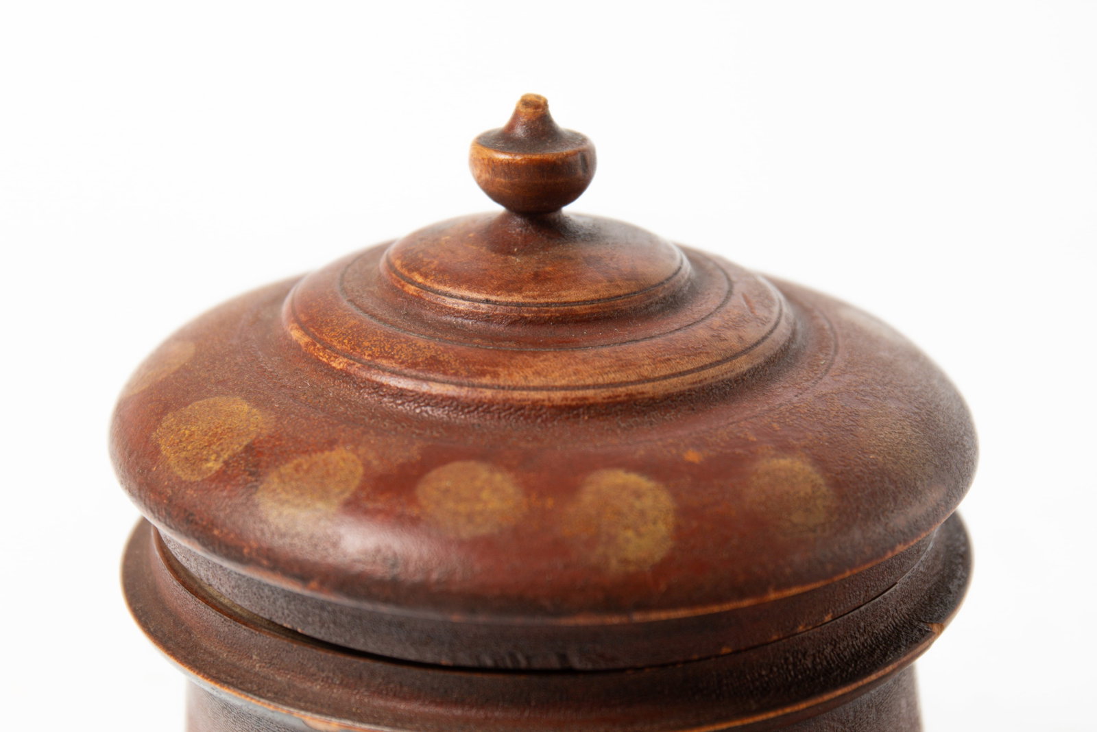 PEASEWARE PAINT-DECORATED LIDDED SUGAR. - 4