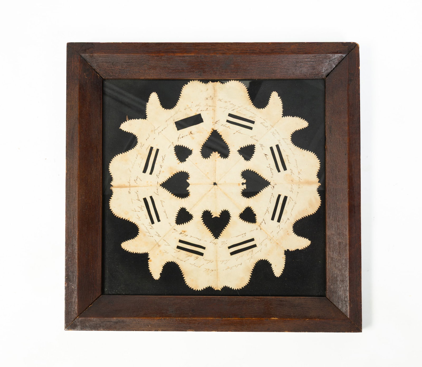 PENNSYLVANIA OR OHIO FOLK ART CUT PAPER SCHERENSCHNITTE VALENTINE. (1 of 5)