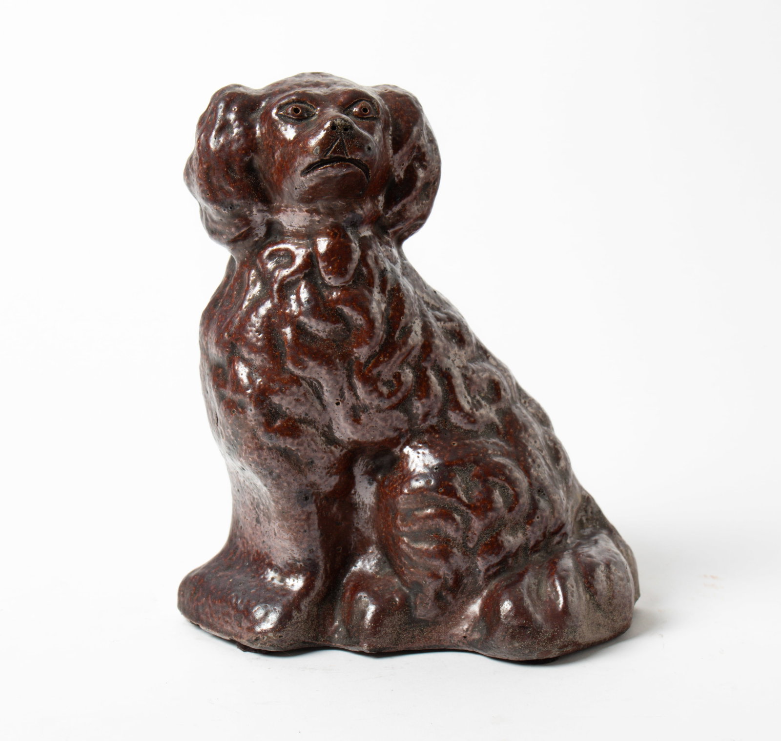 OHIO SEWER TILE SEATED SPANIEL. (1 of 6)