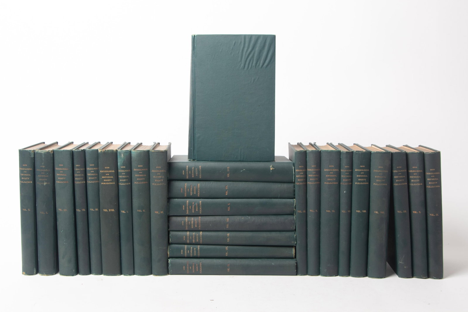 TWENTY-FIVE VOLUMES OF THE OHIO ARCHAEOLOGICAL AND HISTORICAL SOCIETY PUBLICATIONS. (1 of 6)