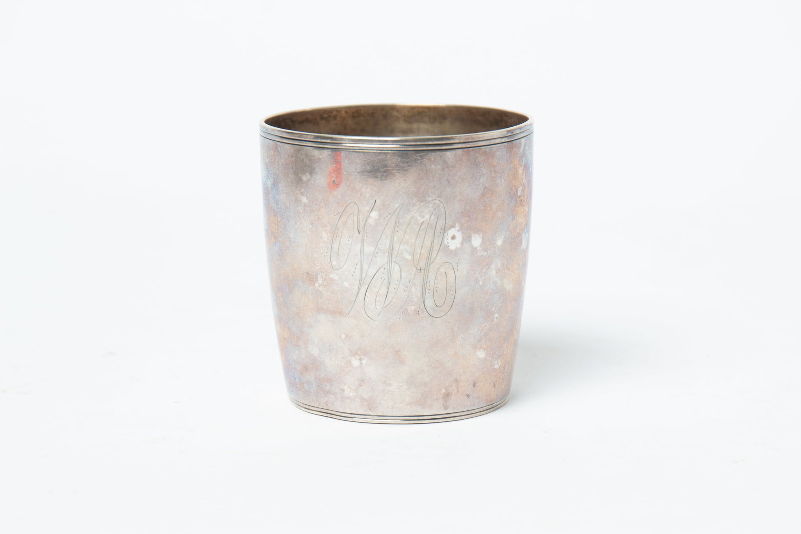 S. ROBB (STEUBENVILLE, OHIO) COIN SILVER PREMIUM JULIP CUP DATED 1826. (1 of 6)