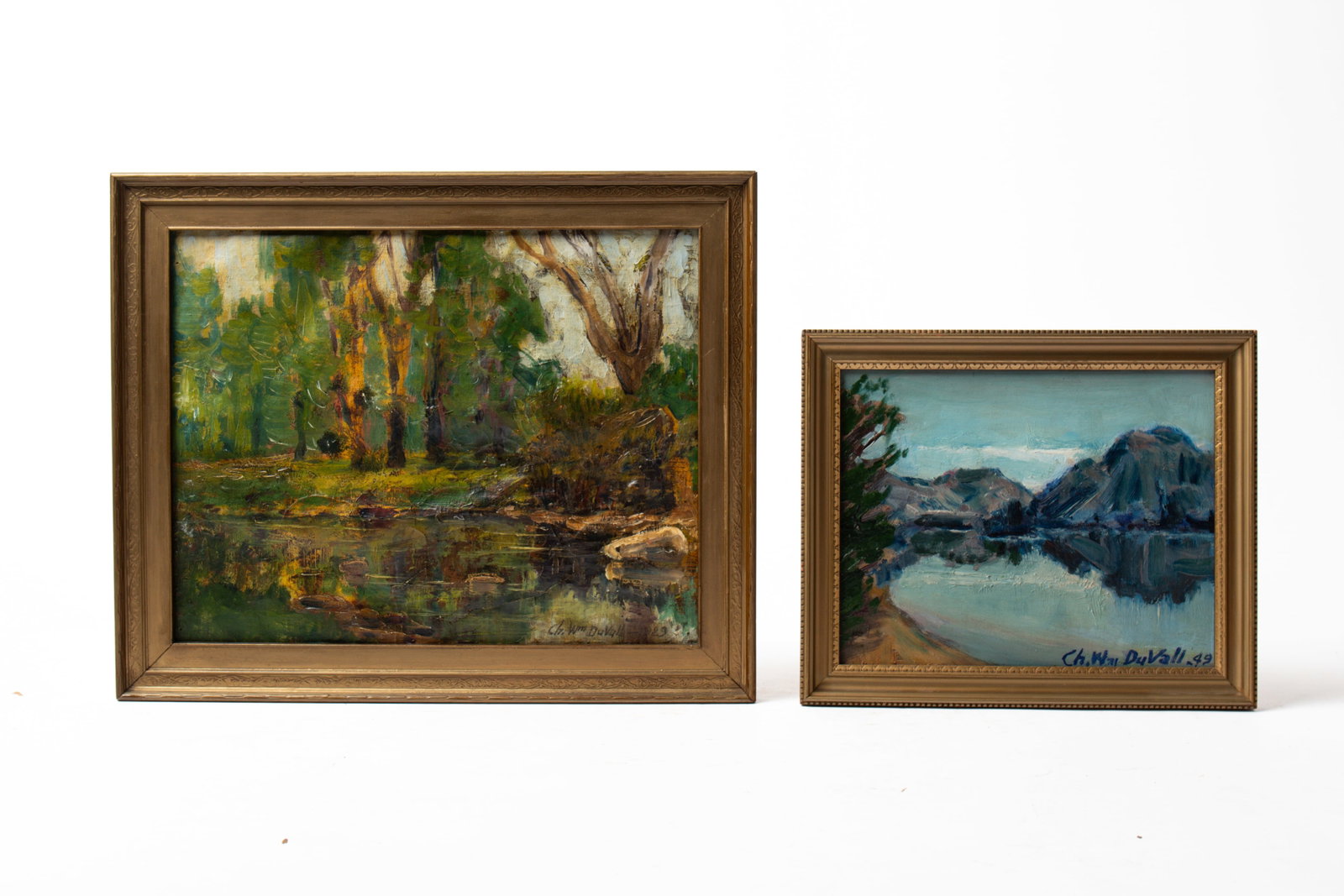 CHARLES WILLIAM DUVALL (OHIO, 1864-1966) TWO OIL ON CANVAS LANDSCAPES. (1 of 7)