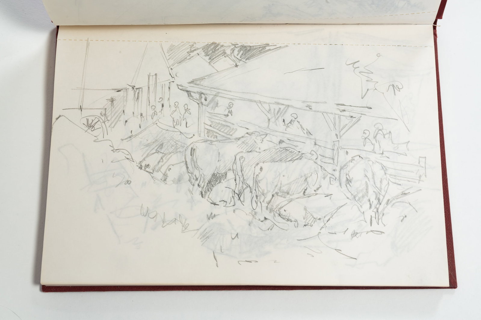 LESLIE COPE (OHIO, 1913 - 2002) SKETCH BOOK WITH DRAWINGS. (1 of 6)
