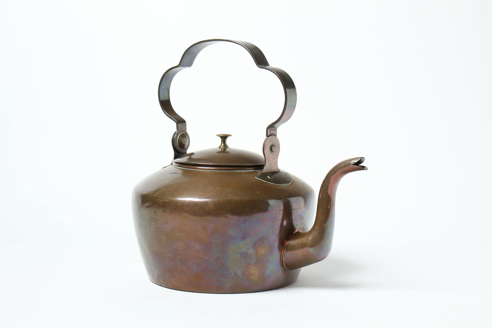 GEORGE FOCKLER (PHILADELPHIA, PENNSYLVANIA) COPPER TEA KETTLE. (1 of 7)