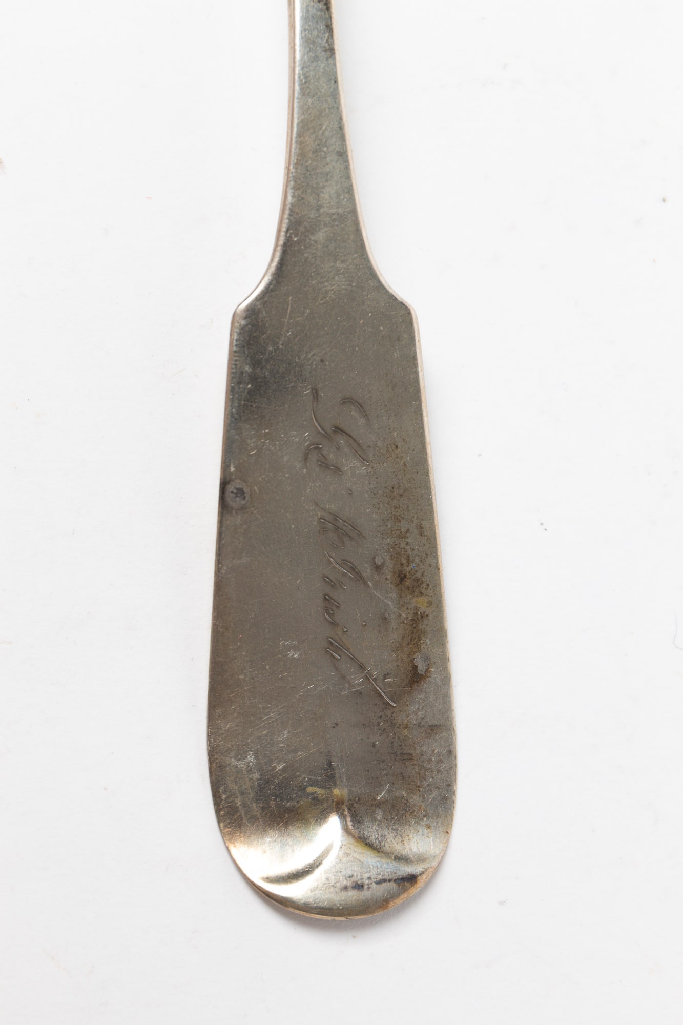 SIX COIN SILVER SERVING SPOONS. - 3
