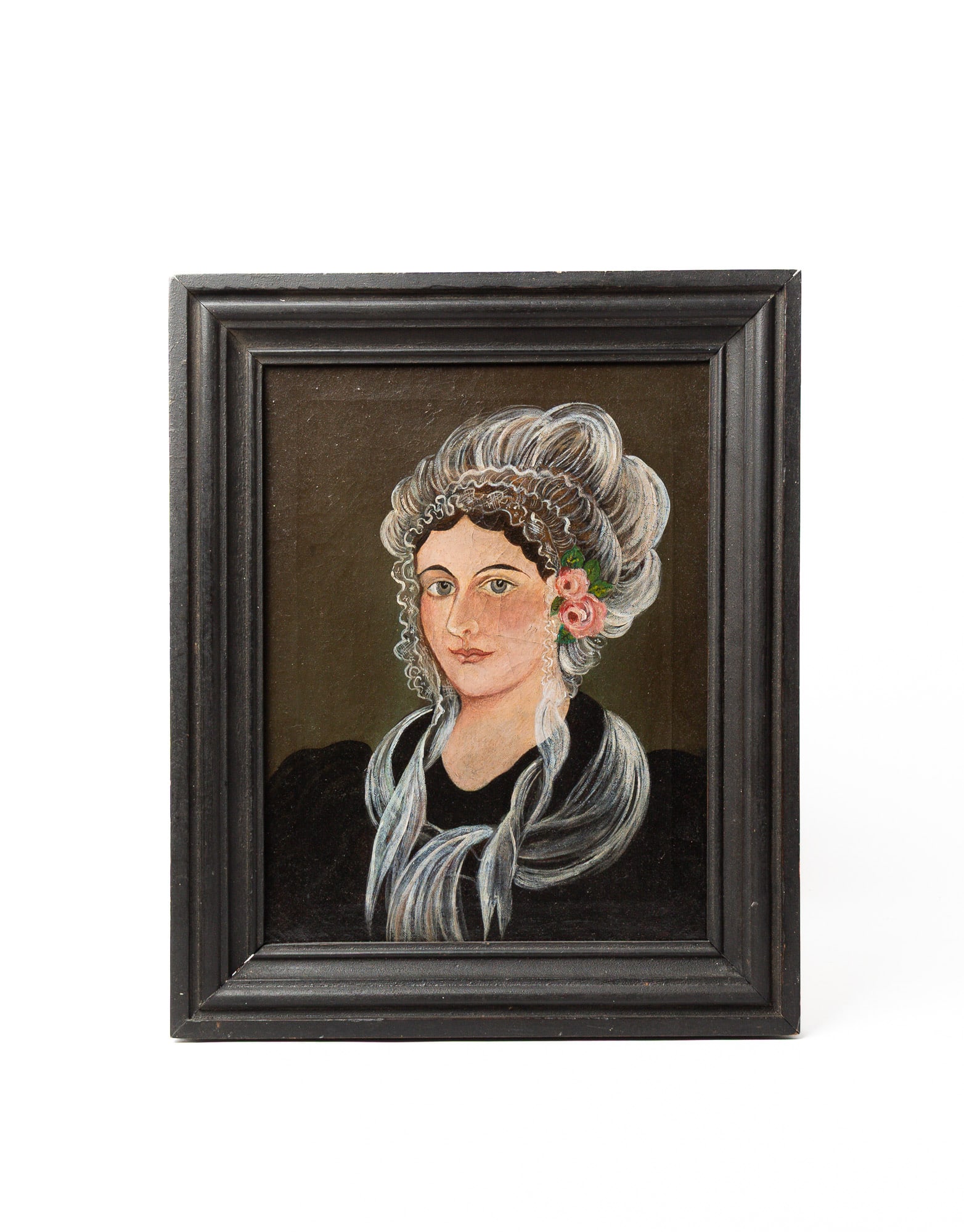 PORTRAIT OF A YOUNG LADY, OIL ON CANVAS. (1 of 4)