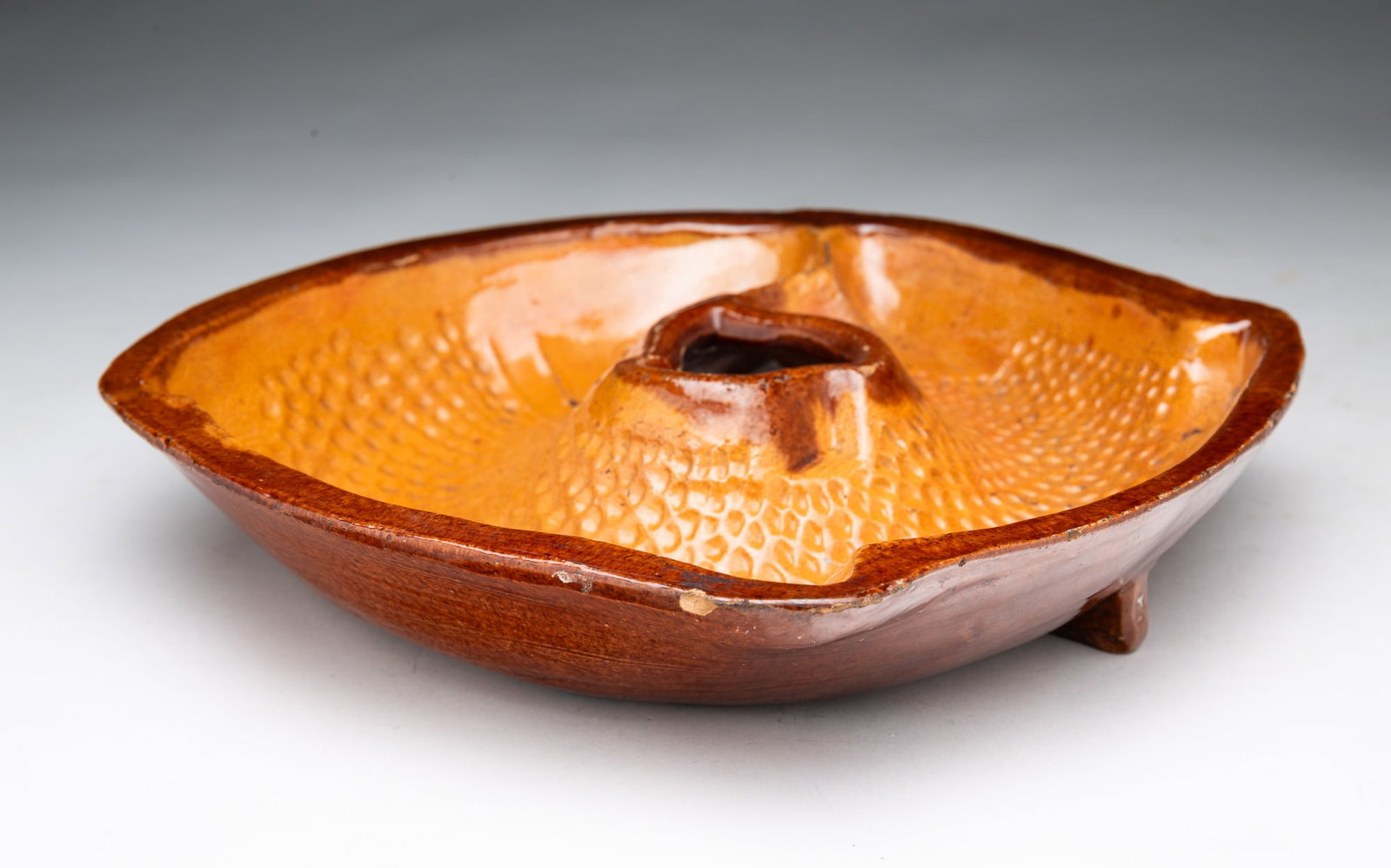 GLAZED REDWARE FISH MOLD. - 2