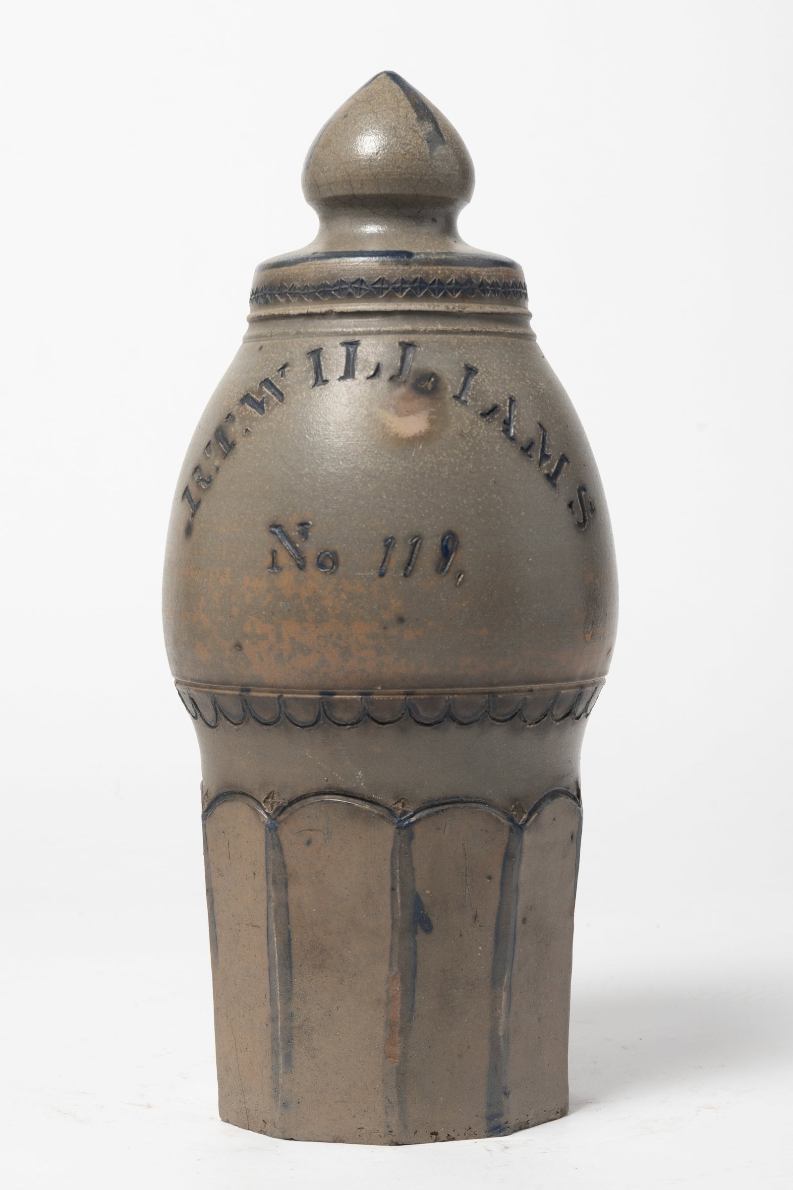 EXTREMELY SCARCE "NO. 119" R.T. WILLIAMS (ACTIVE 1880s - 1890s, NEW GENEVA, PENNSYLVANIA) DECORATED (1 of 6)