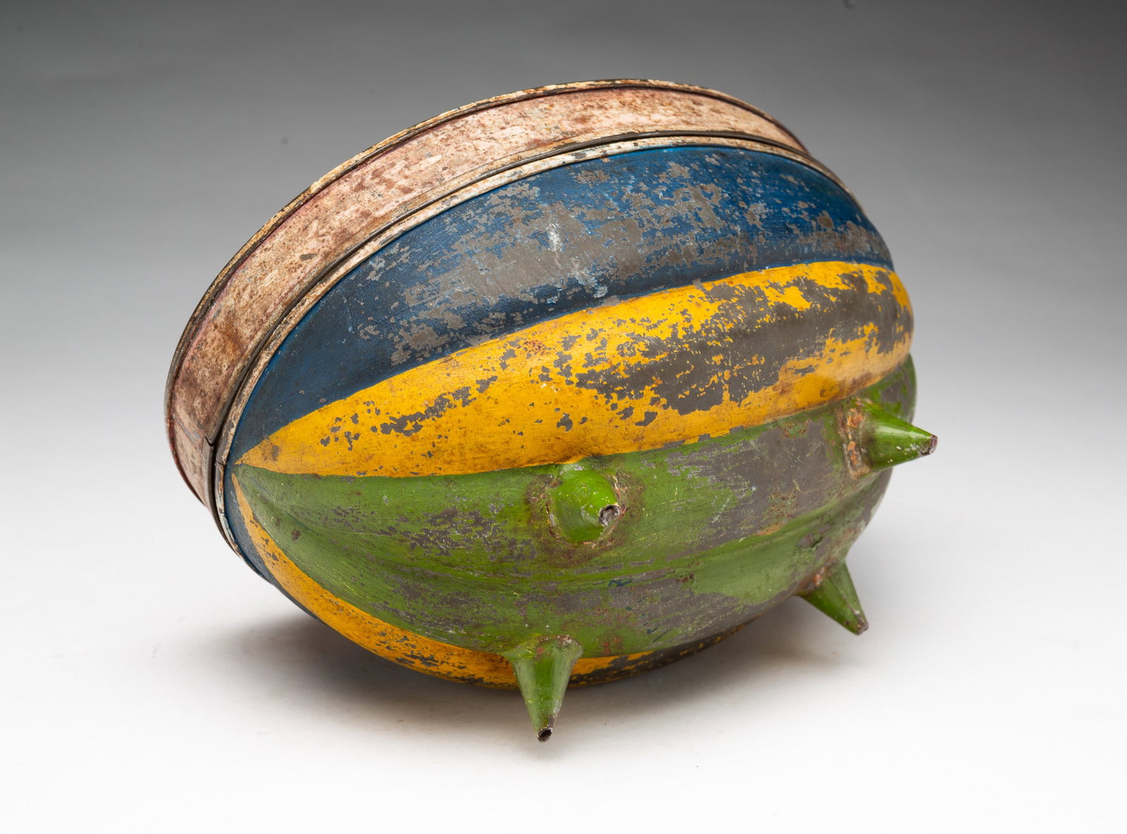 PAINT DECORATED MELON-FORM TINWARE MOLD. - 3