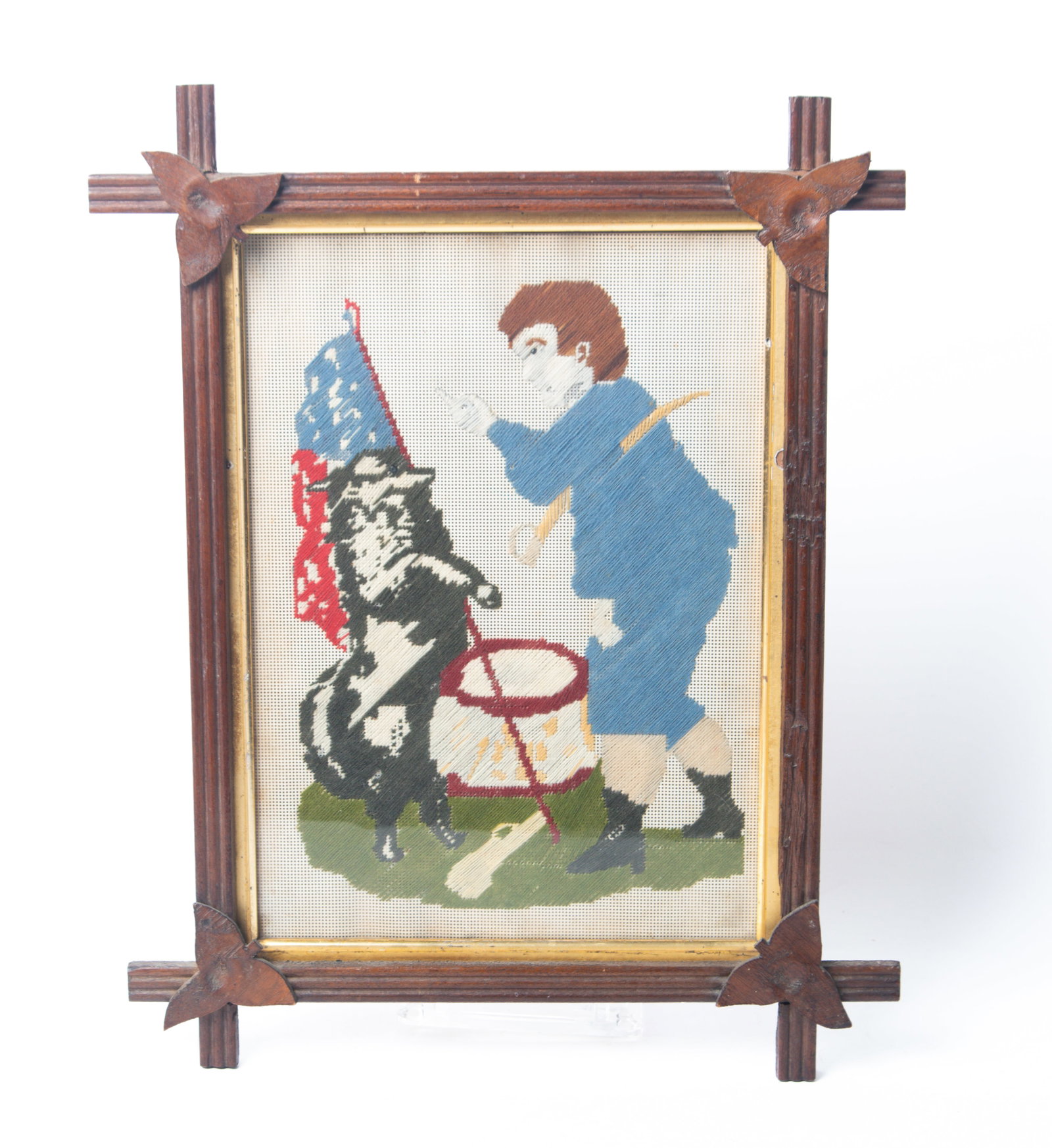 FRAMED PATRIOTIC SAMPLER OF THE LITTLE DRUMMER BOY OF SHILO. (1 of 5)