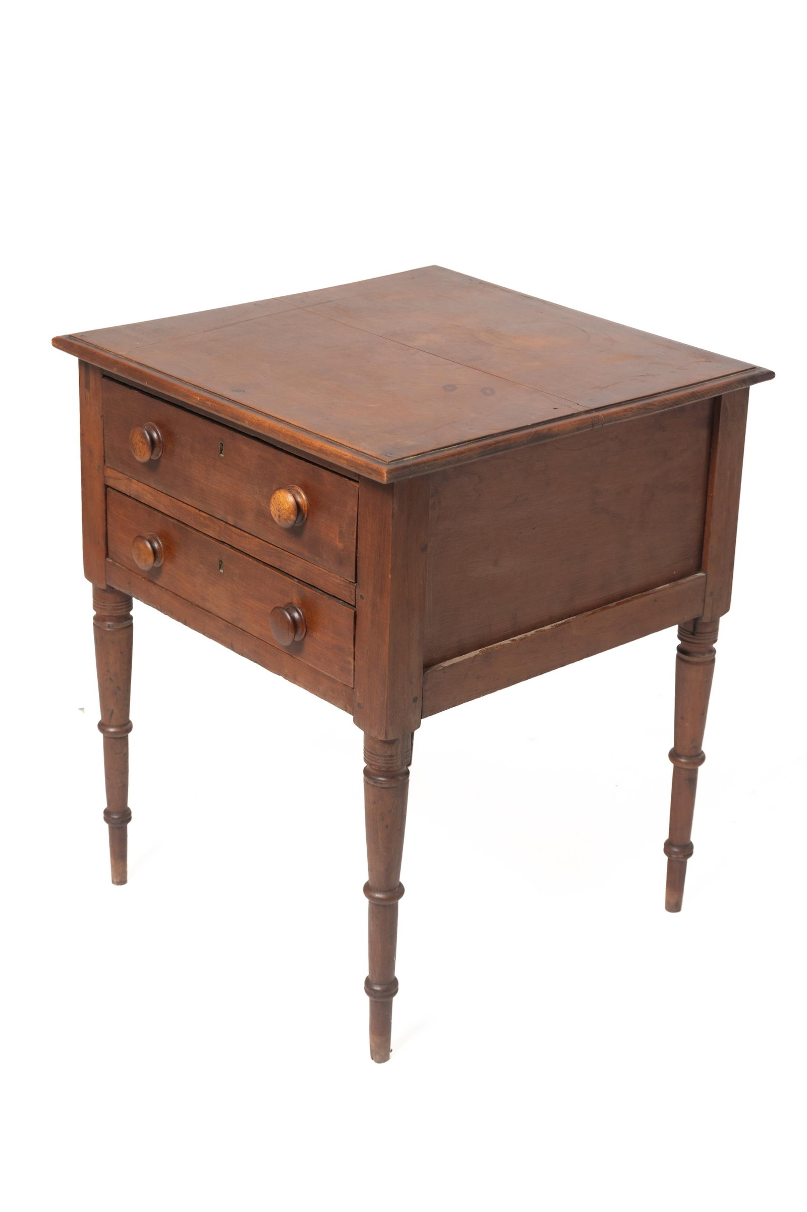 SHERATON CHERRY TWO DRAWER STAND. - 2