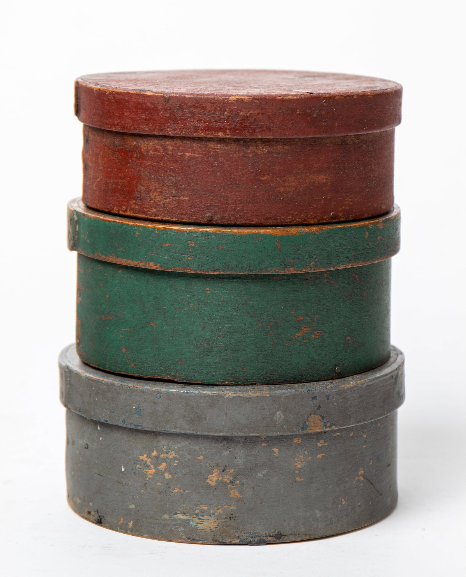 THREE PAINTED BENTWOOD PANTRY BOXES. (1 of 7)