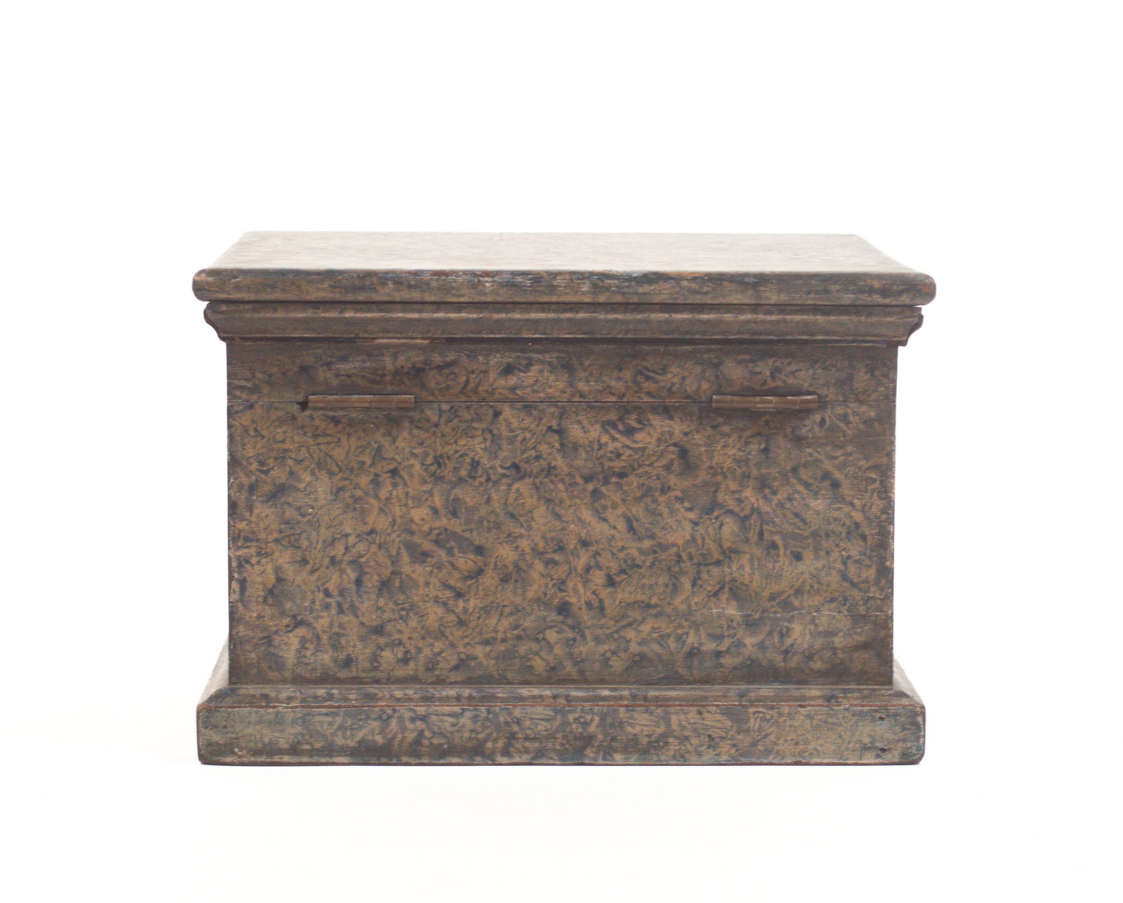 UNUSUAL PAINT-DECORATED DOCUMENT BOX. - 3