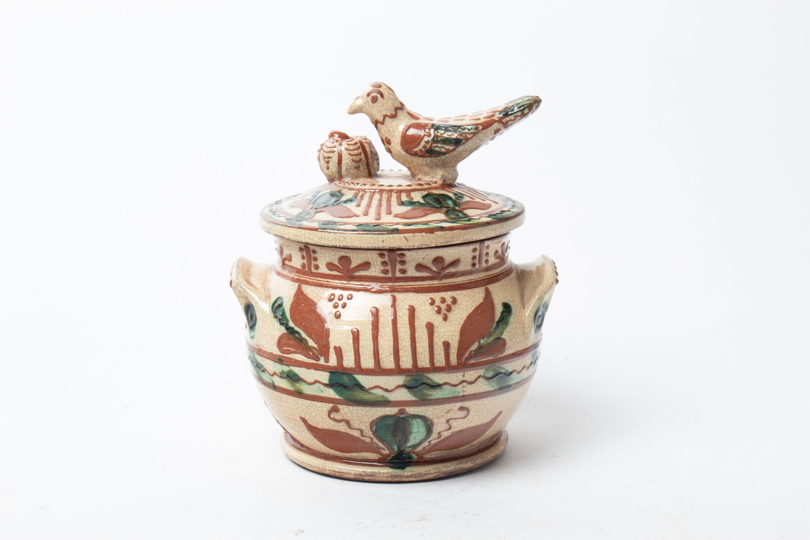FOUR TURTLE CREEK REDWARE ITEMS. - 10