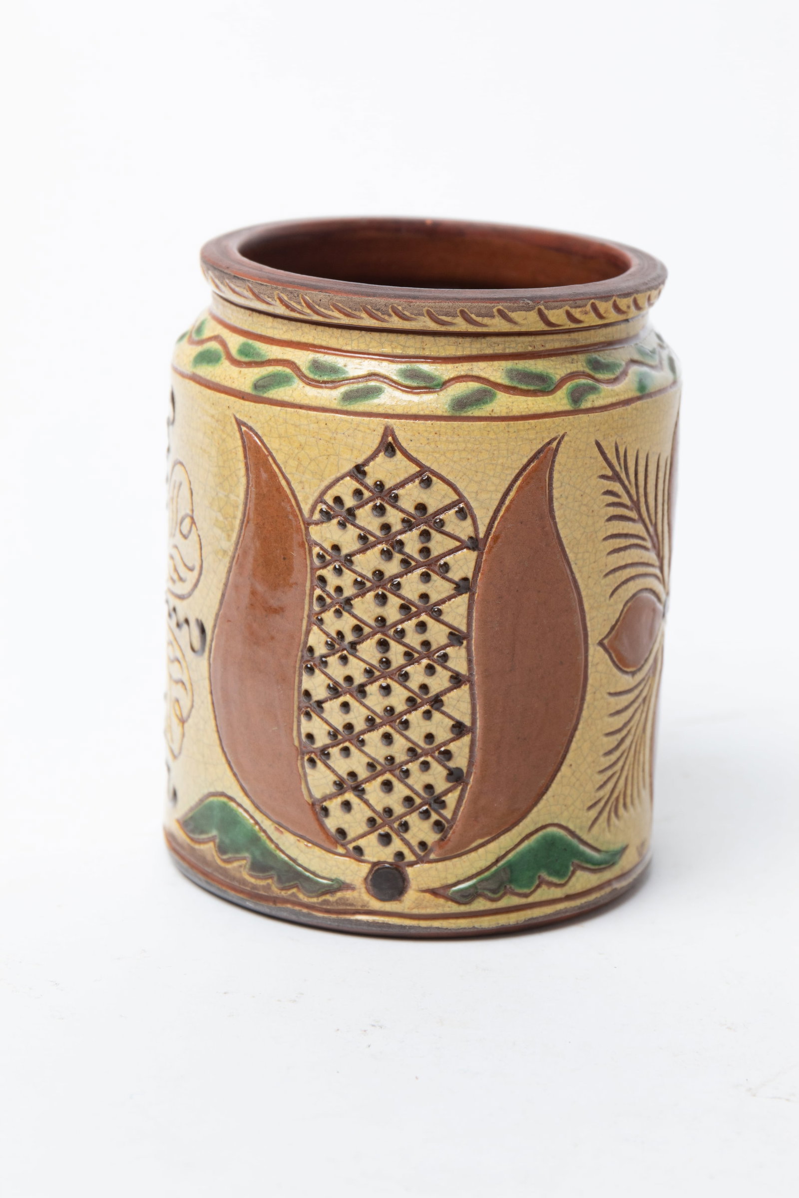 FOUR TURTLE CREEK REDWARE ITEMS. - 4