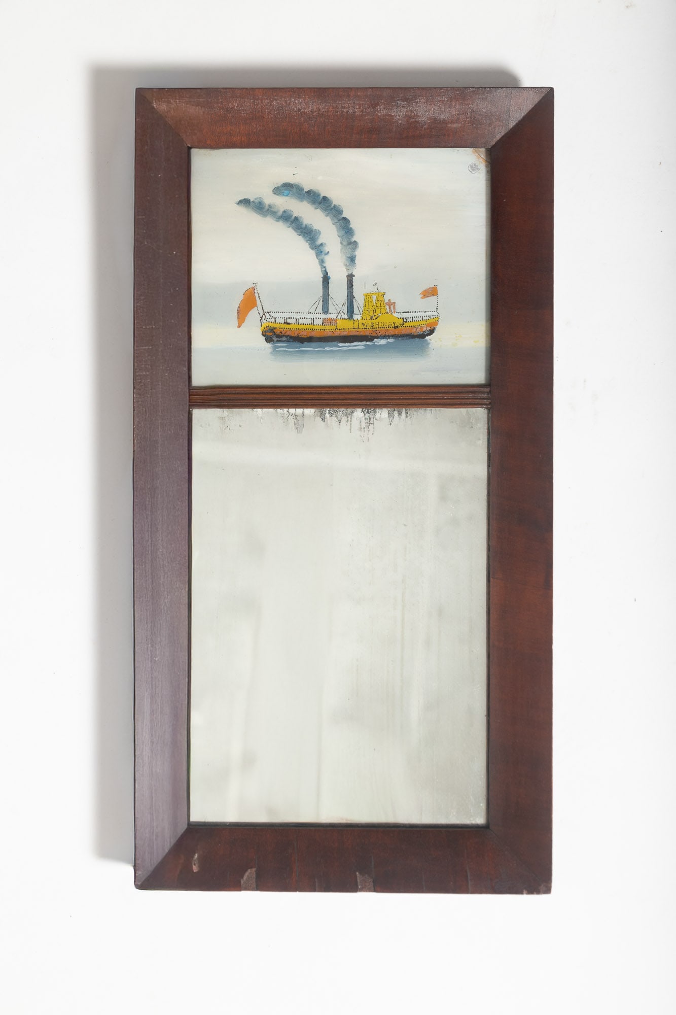 EMPIRE MIRROR WITH REVERSE-PAINTED TABLET. (1 of 3)