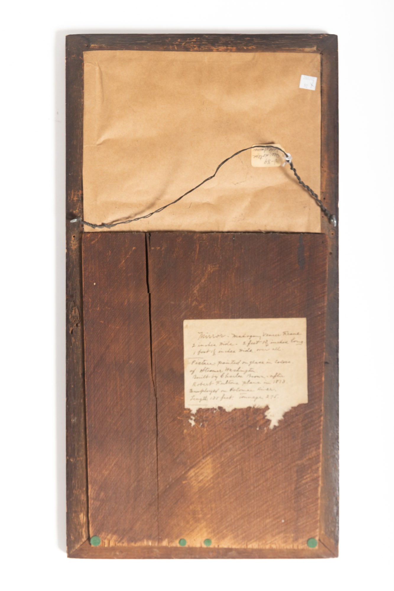 EMPIRE MIRROR WITH REVERSE-PAINTED TABLET. - 2
