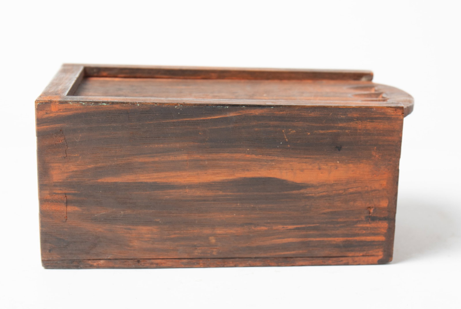 TWO PAINT-DECORATED SLIDE LID BOXES. - 3