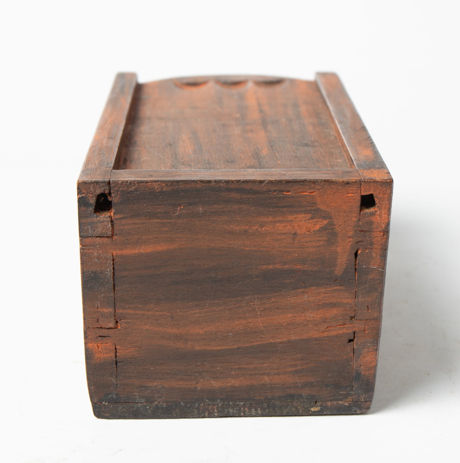TWO PAINT-DECORATED SLIDE LID BOXES. - 4