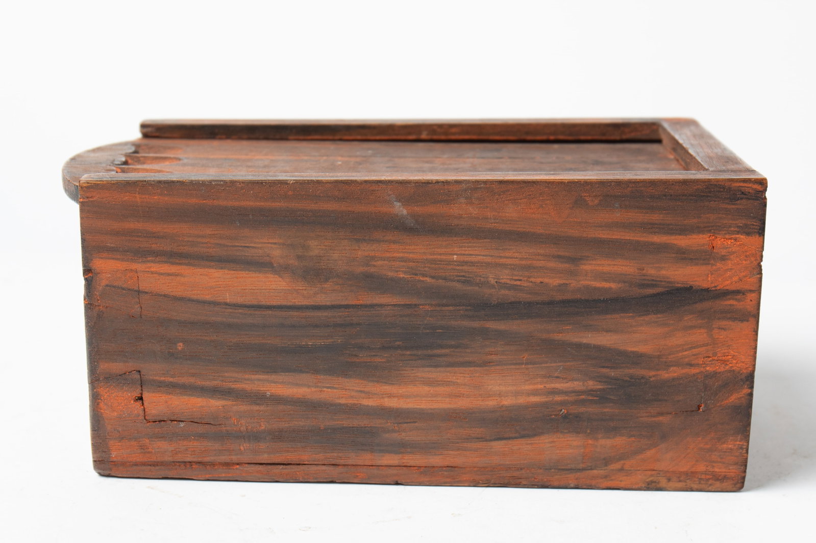TWO PAINT-DECORATED SLIDE LID BOXES. - 5