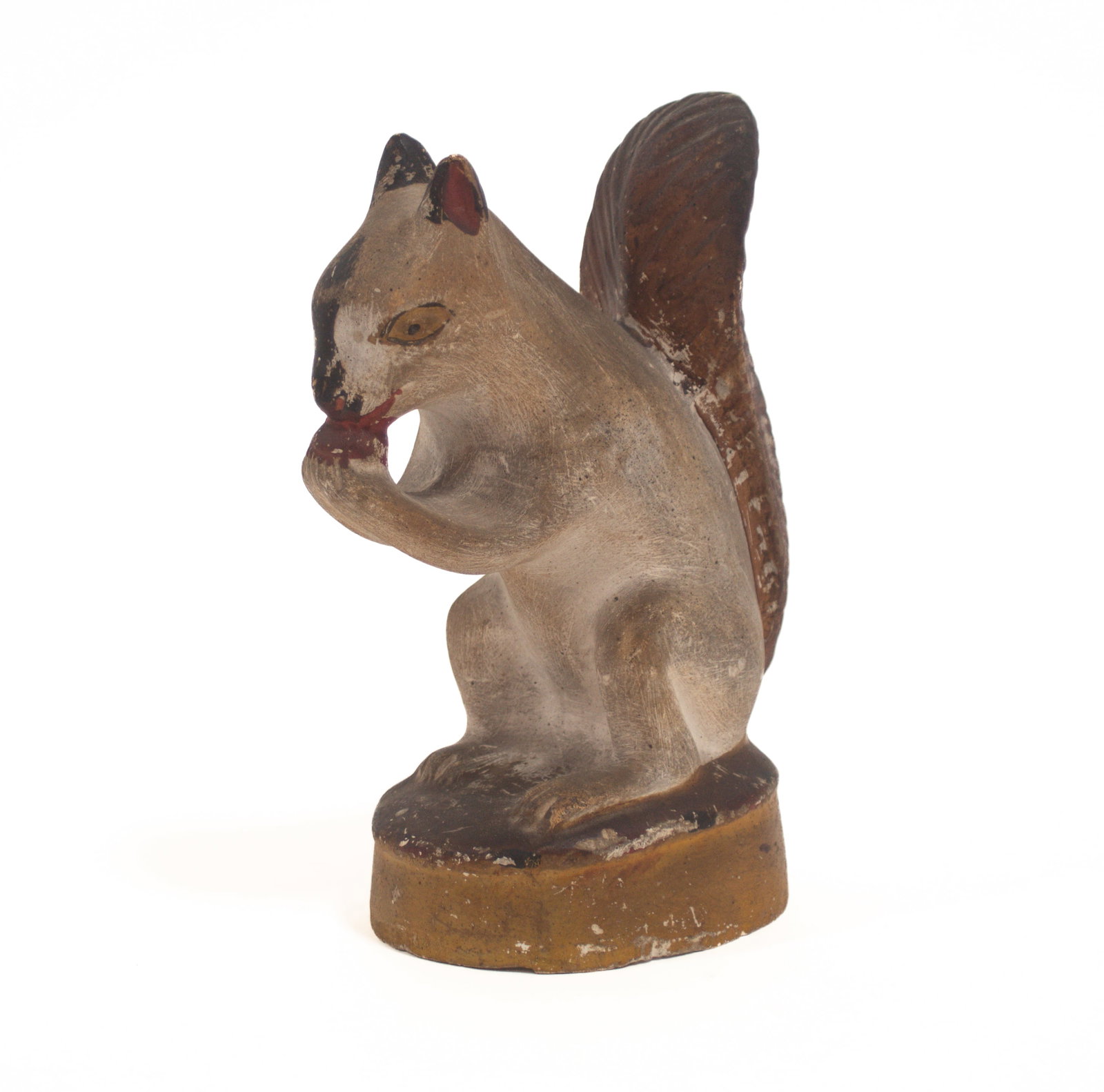 EARLY CHALKWARE SQUIRREL. - 2