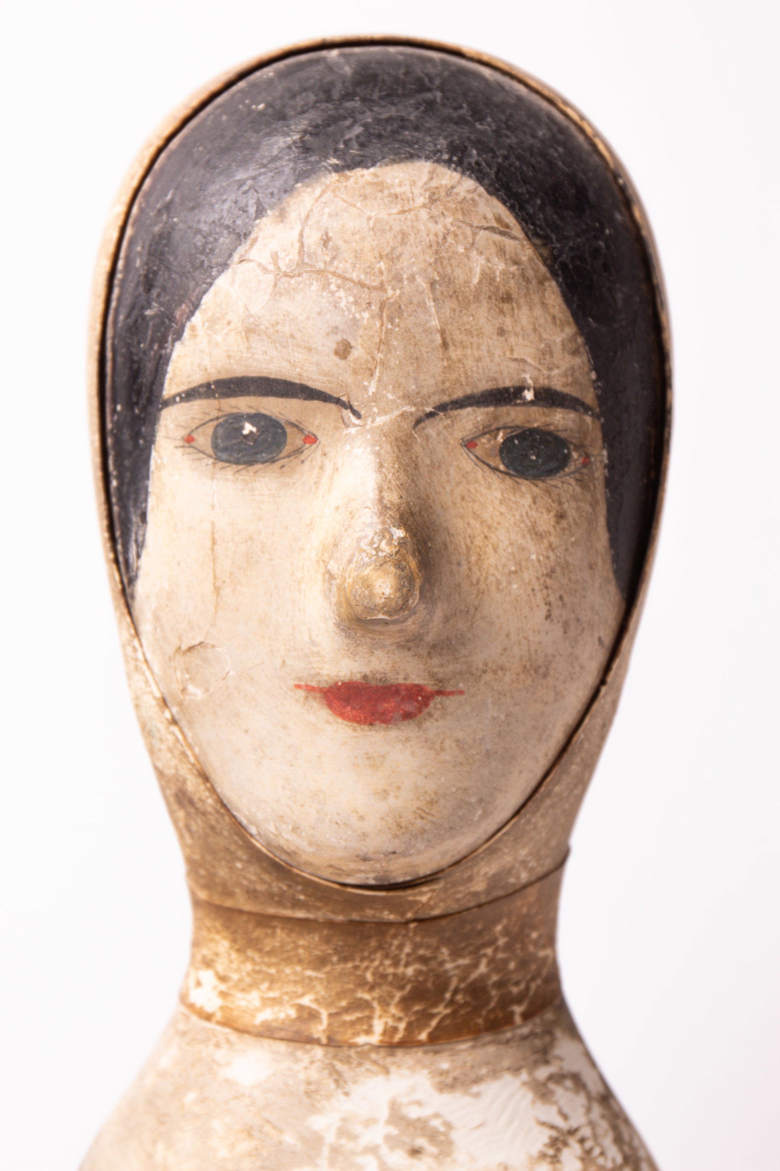 MILLINER'S HEAD WITH LEATHER CAP. - 5