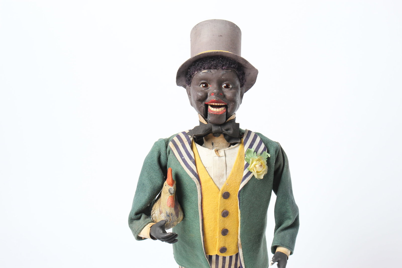 CLOCKWORK FIGURE HOLDING A CHICKEN. - 2