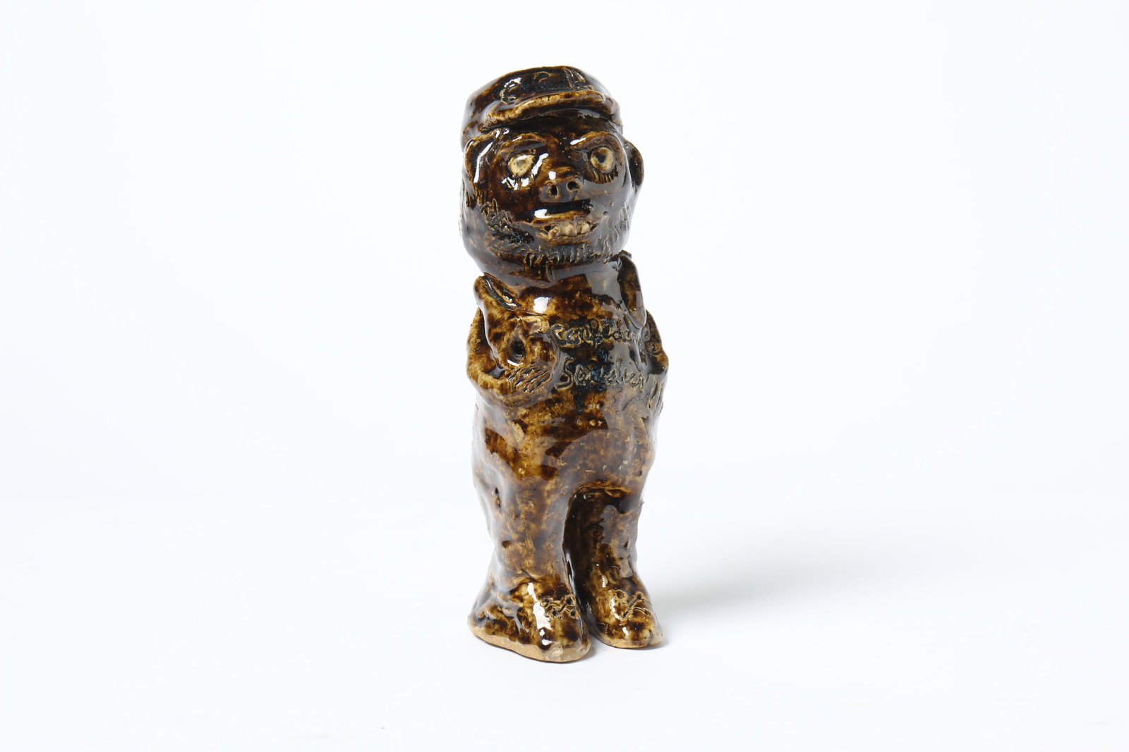 MARIE ROGERS (GEORGIA, 1922-2010) FOLK POTTERY CONFEDERATE SOLDIER. (1 of 7)
