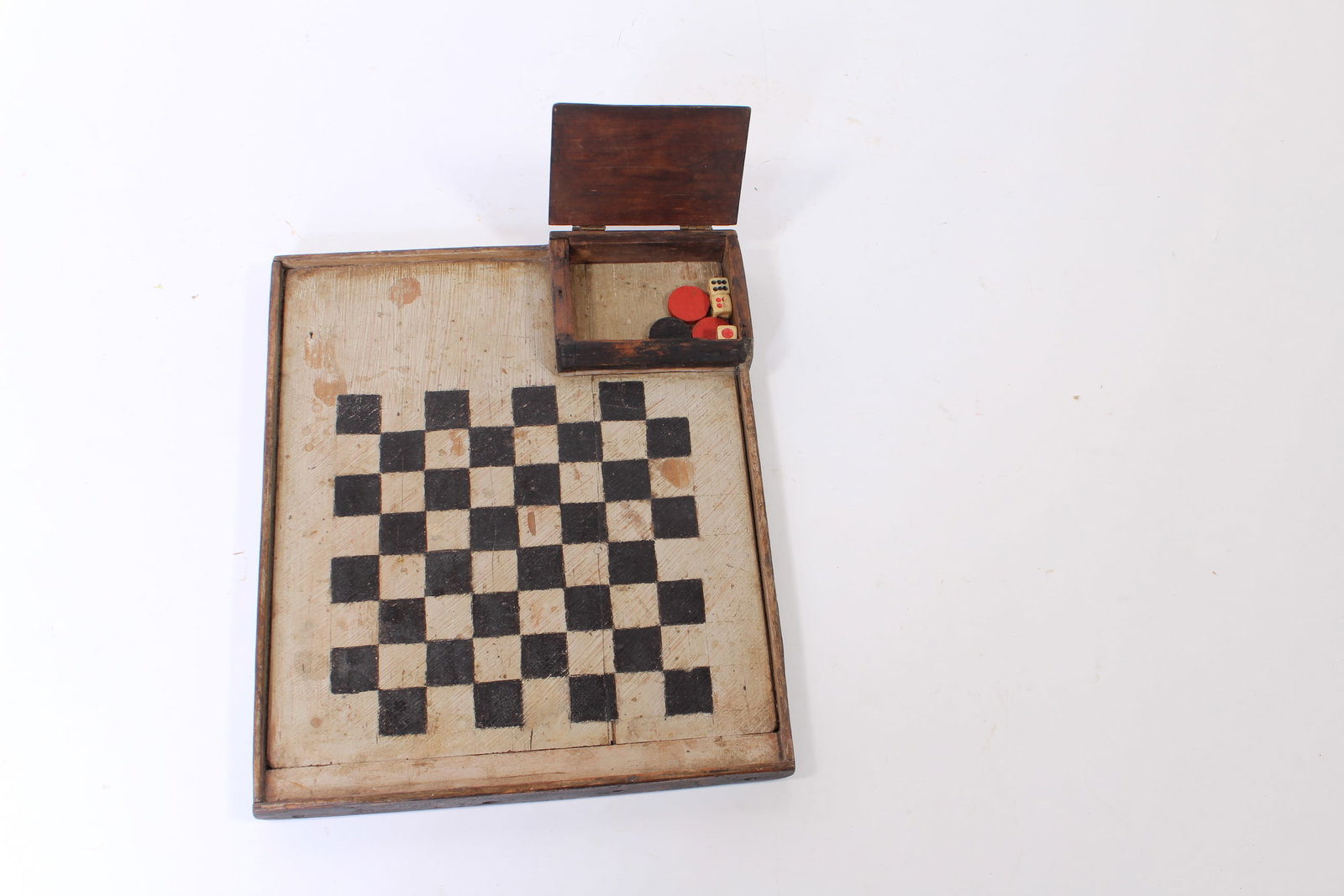NEW ENGLAND DOUBLE-SIDED GAMEBOARD WITH ATTACHED TILL. (1 of 5)