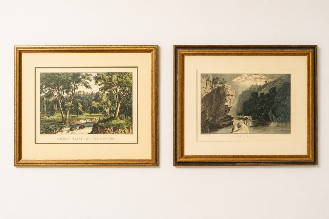 TWO CURRIER AND IVES COLORED LITHOGRAPHS. (1 of 5)