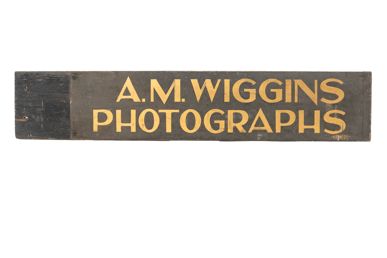 PHOTOGRAPHER'S DOUBLE-SIDED TRADE SIGN FOUND IN NEW YORK STATE. (1 of 3)