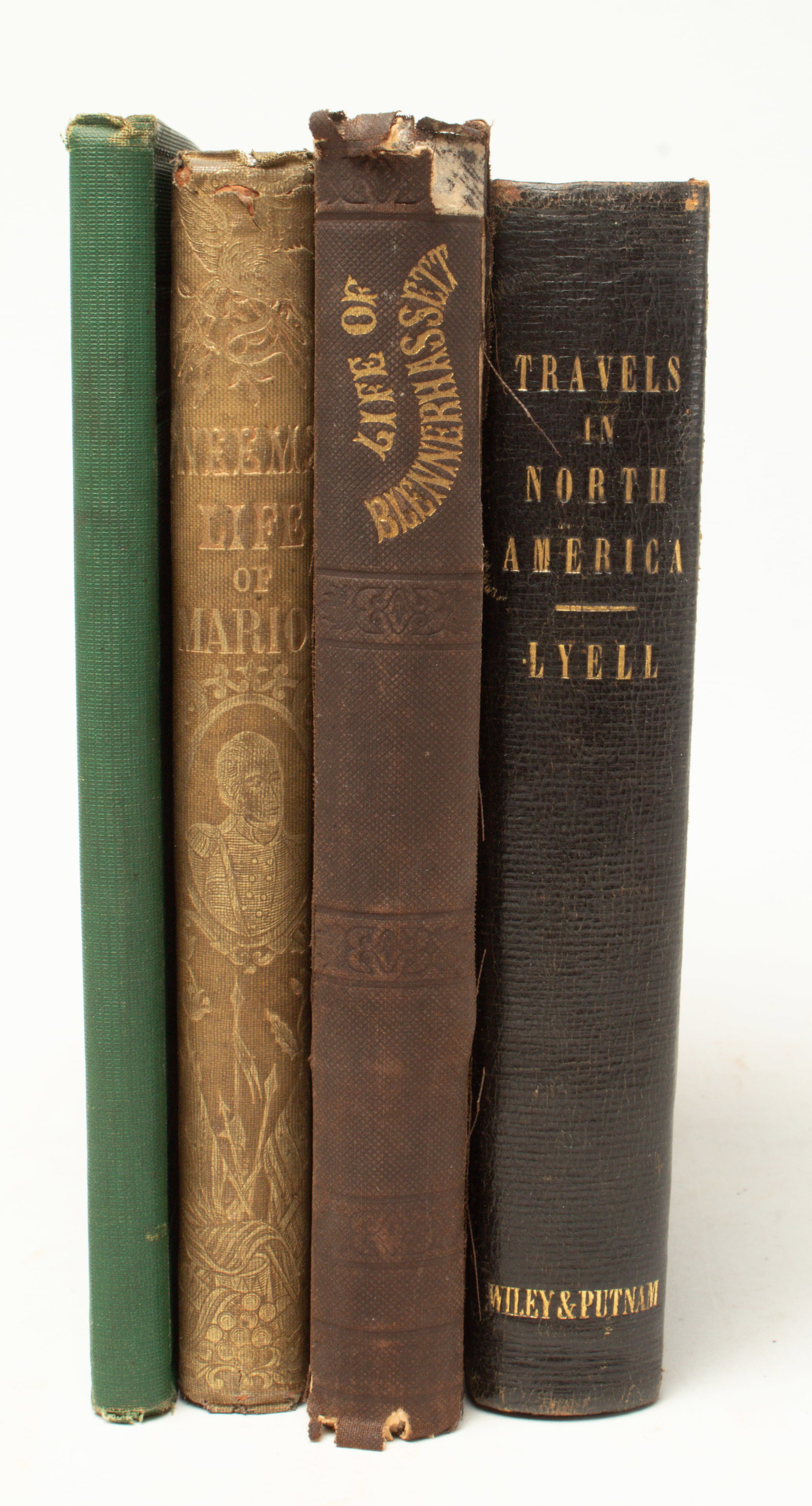 FOUR BOOKS OF AMERICAN HISTORY.: FOUR BOOKS OF AMERICAN HISTORY. American, 19th Century. "A SUCKER'S VISIT TO THE MAMMOTH CAVE" by R.S. Thompson, Live Patron Publishing Office, Springfield, Ohio, 1879, cloth bound, 128 pages. "THE