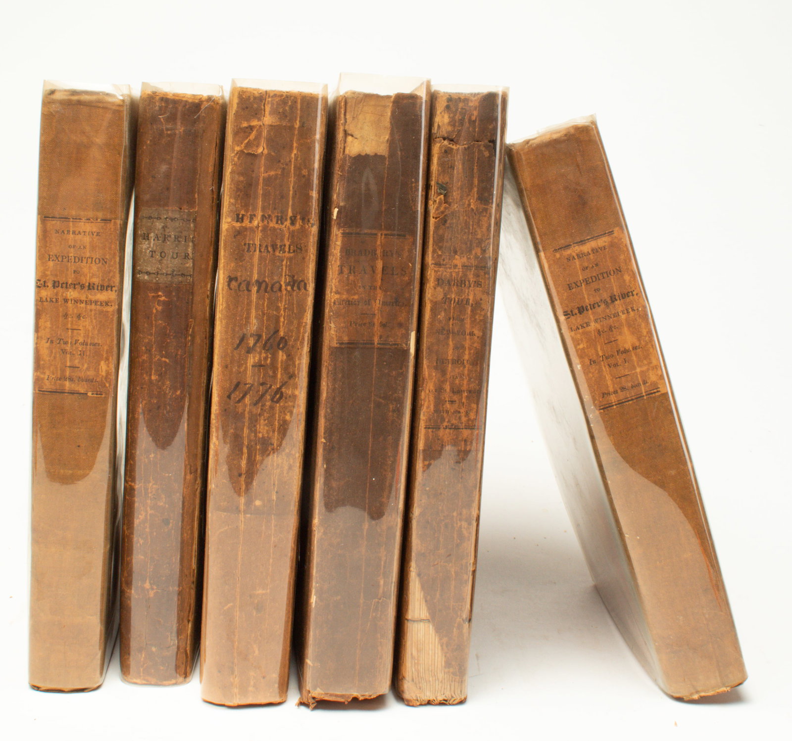 SIX NORTH AMERICAN TRAVEL JOURNALS.: SIX NORTH AMERICAN TRAVEL JOURNALS. American, First quarter 19th Century. "THE JOURNAL OF A TOUR INTO THE TERRITORY NORTHWEST OF THE ALLEGHENY MOUNTAINS, MADE IN THE SPRING OF THE YEAR 1803'' by