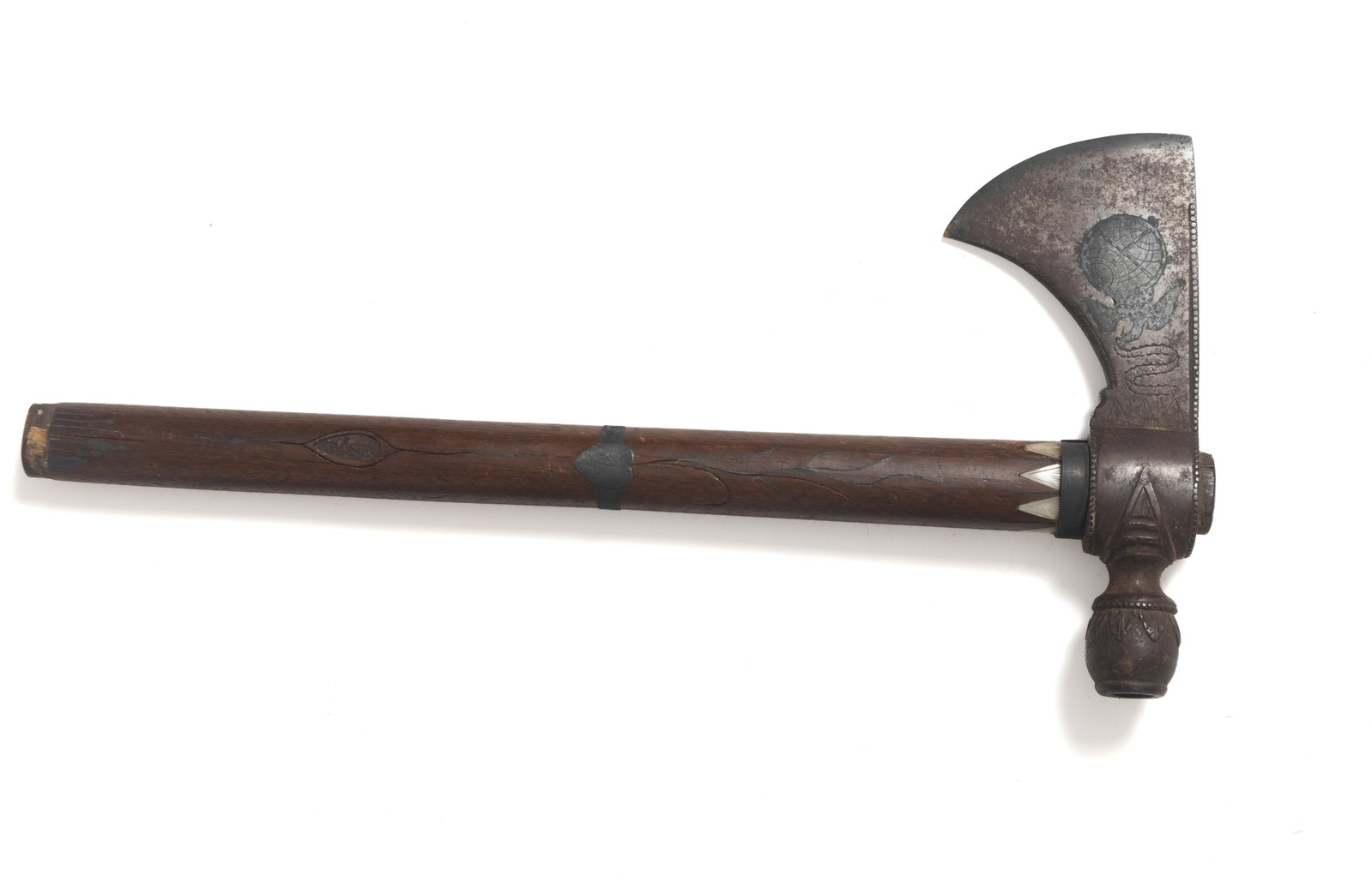 IMPORTANT PIPE TOMAHAWK WITH INLAYS. (1 of 12)