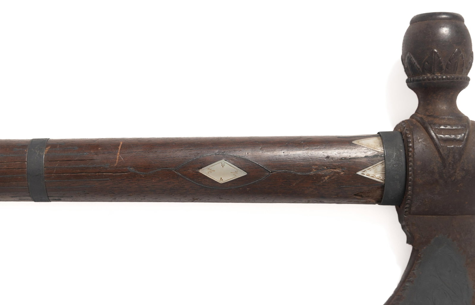 IMPORTANT PIPE TOMAHAWK WITH INLAYS. - 3
