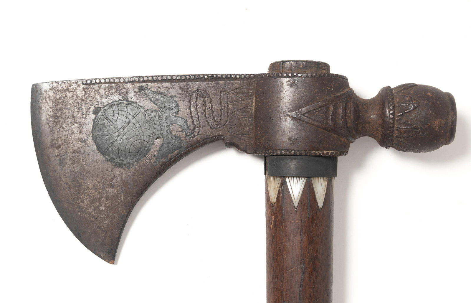 IMPORTANT PIPE TOMAHAWK WITH INLAYS. - 8
