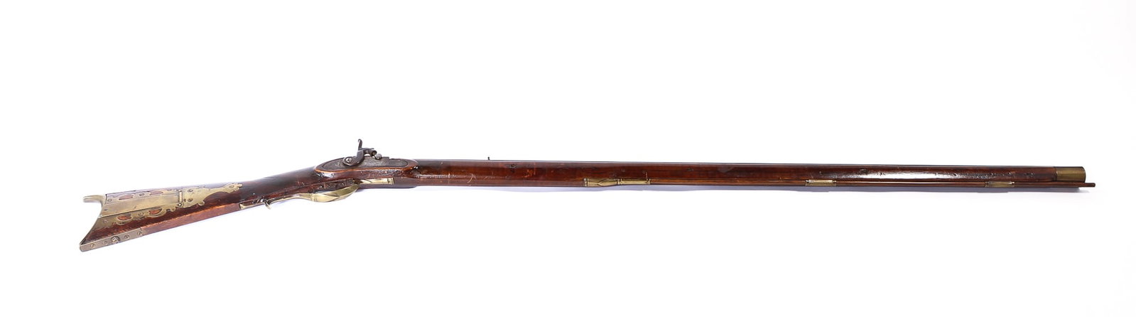 W. COOPER FULL STOCK TIGER MAPLE PERCUSSION RIFLE. (1 of 13)