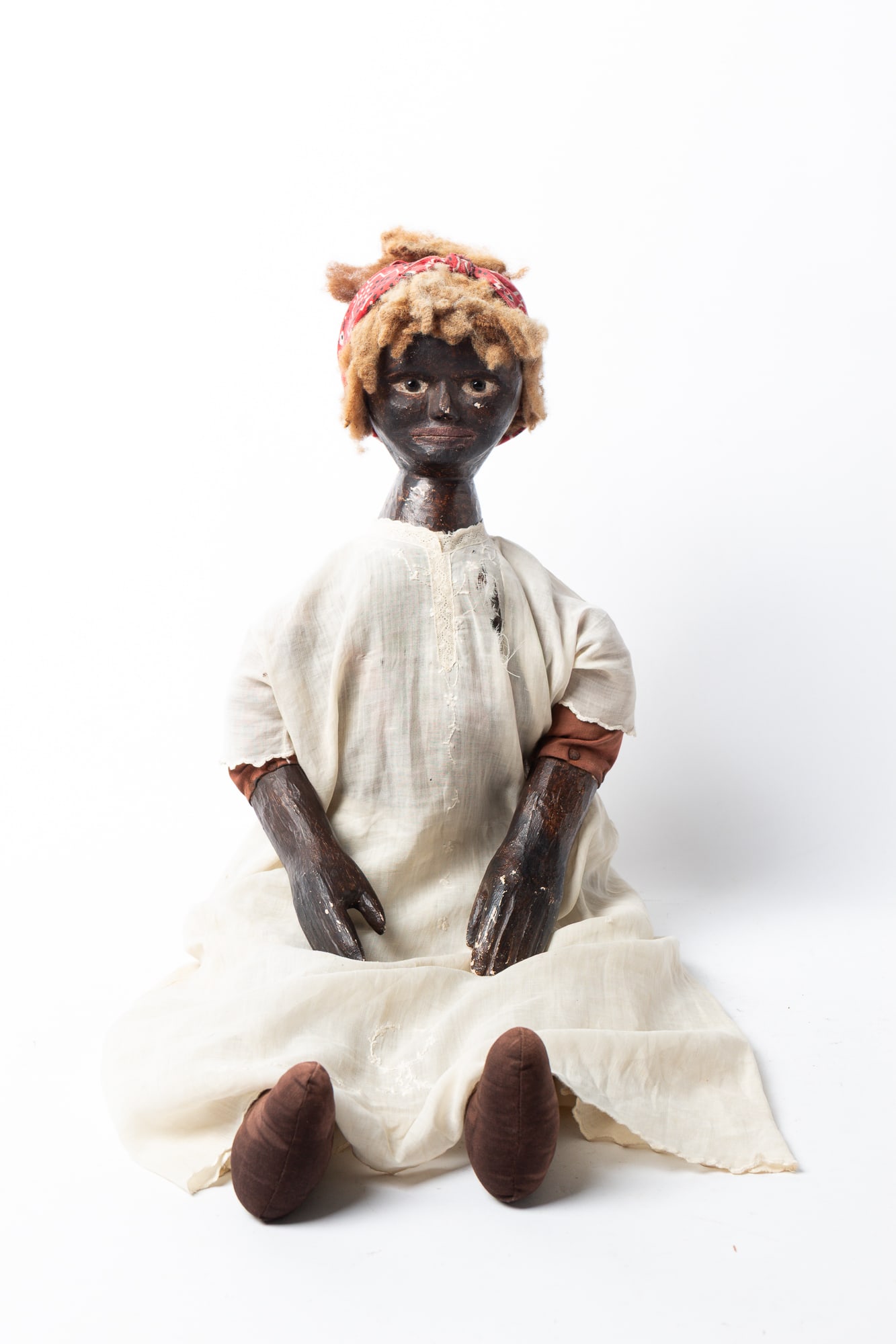 LARGE BLACK AMERICANA FOLK ART DOLL. (1 of 5)