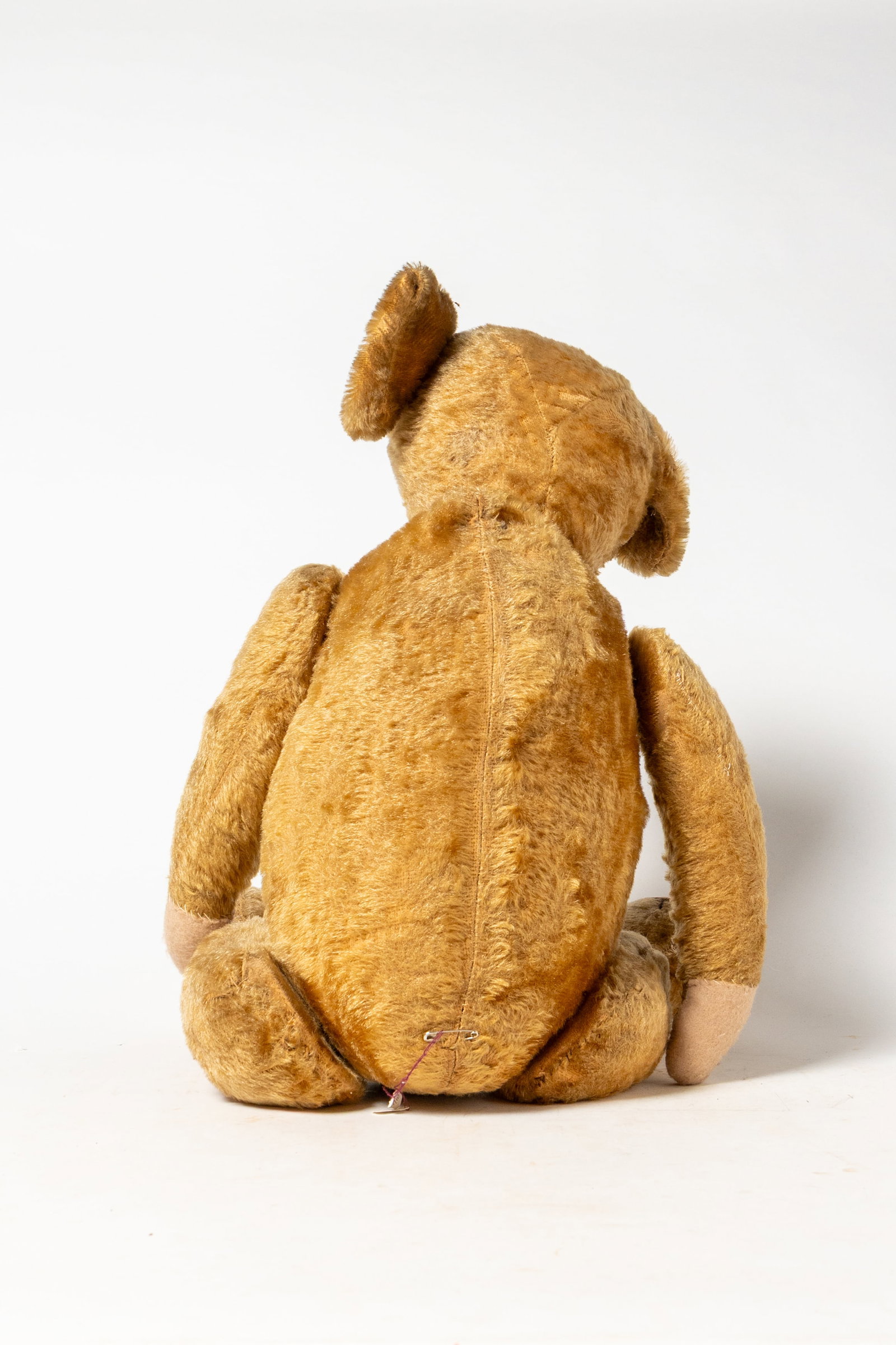 LARGE STRAW STUFFED MOHAIR TEDDY BEAR. - 3