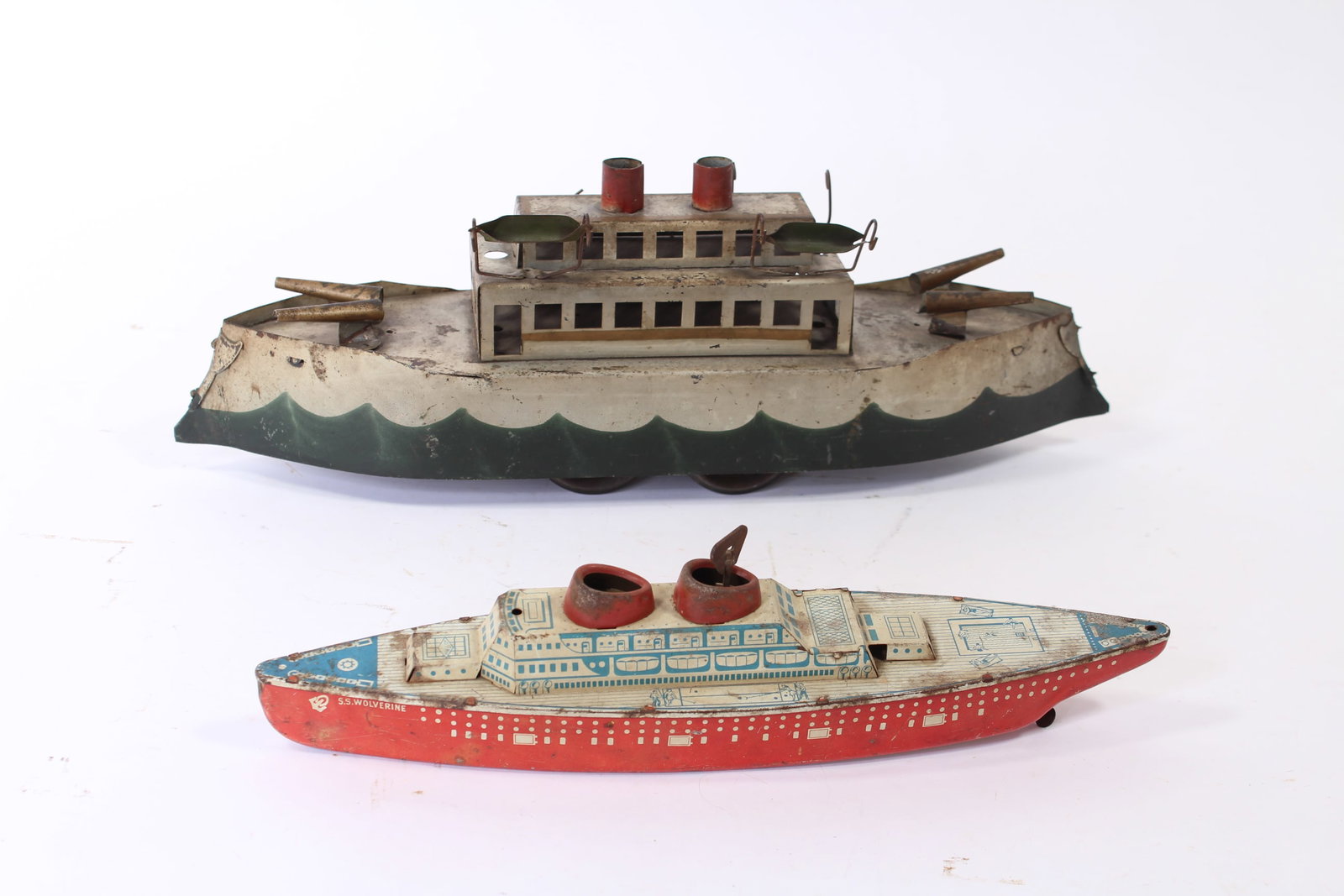 DAYTON (OHIO) HILL CLIMBER PRESSED STEEL FRICTION BATTLESHIP AND WOLVERINE (PITTSBURGH, (1 of 12)