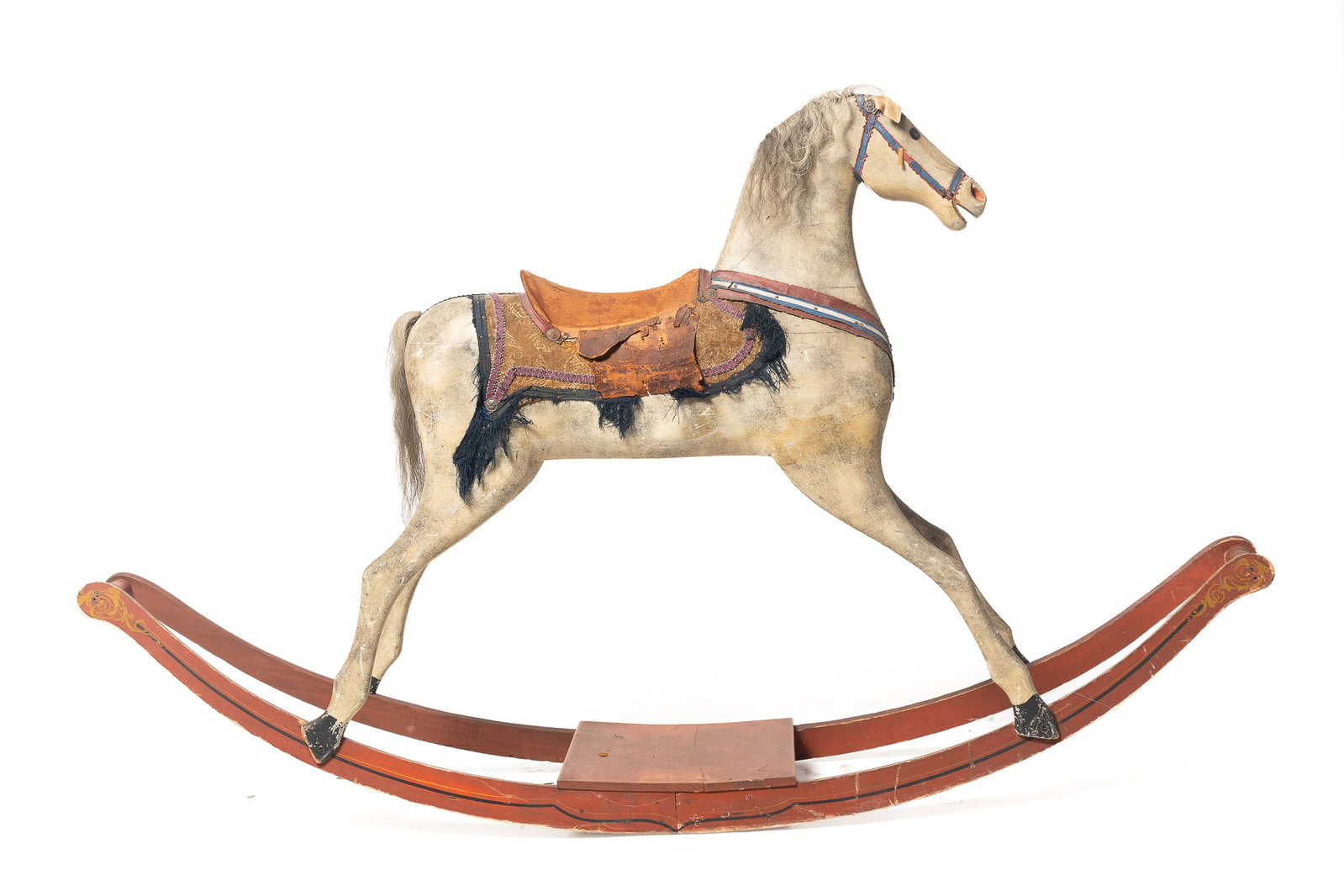LATE VICTORIAN ROCKING HORSE IN ORIGINAL PAINT. (1 of 17)