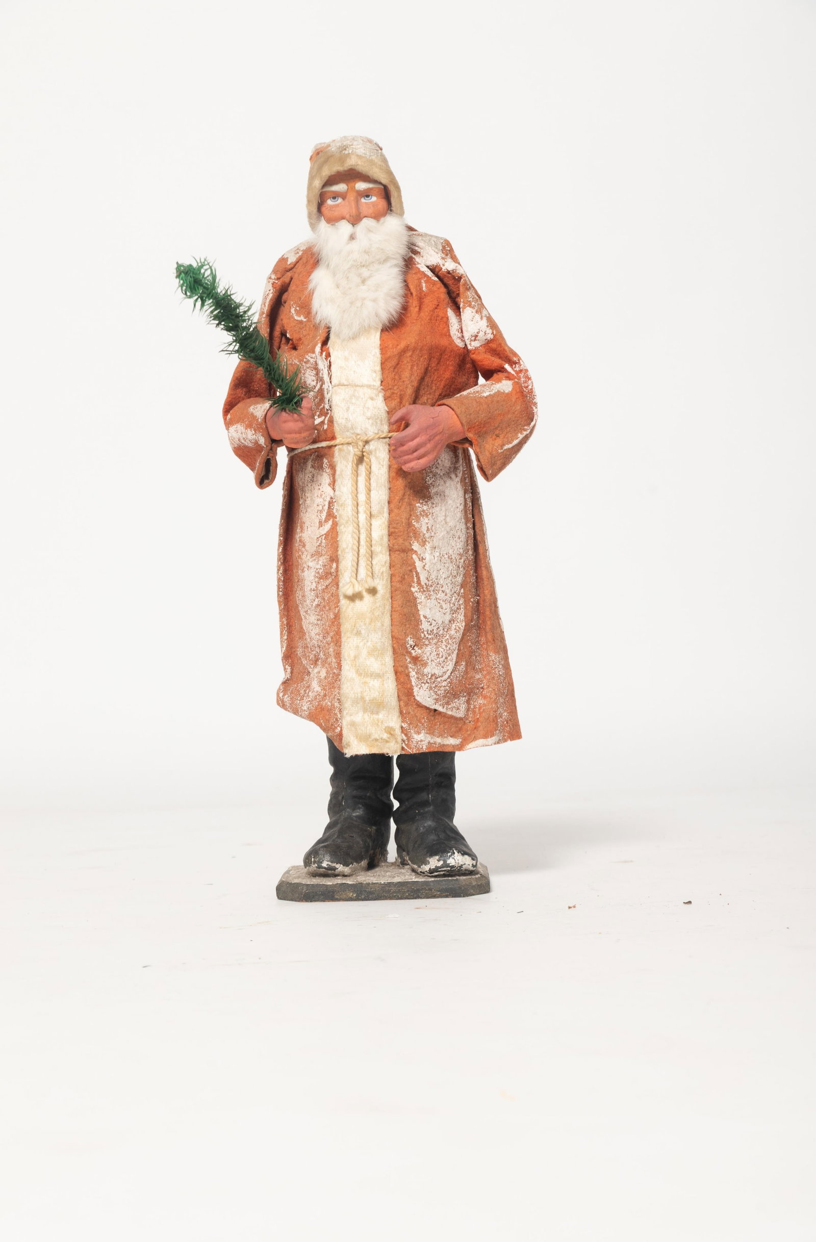 STANDING SANTA CANDY CONTAINER WITH HOODED RED COAT. (1 of 7)