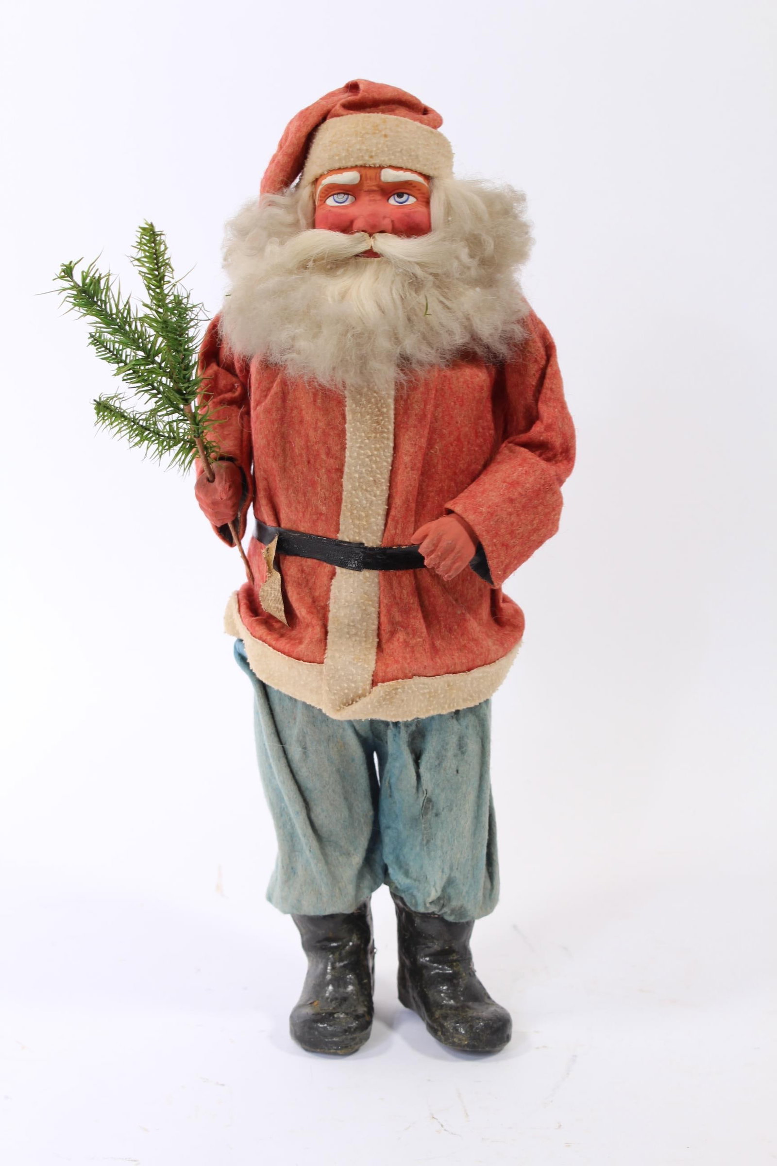 STANDING SANTA CANDY CONTAINER WEARING A RED COAT. (1 of 3)