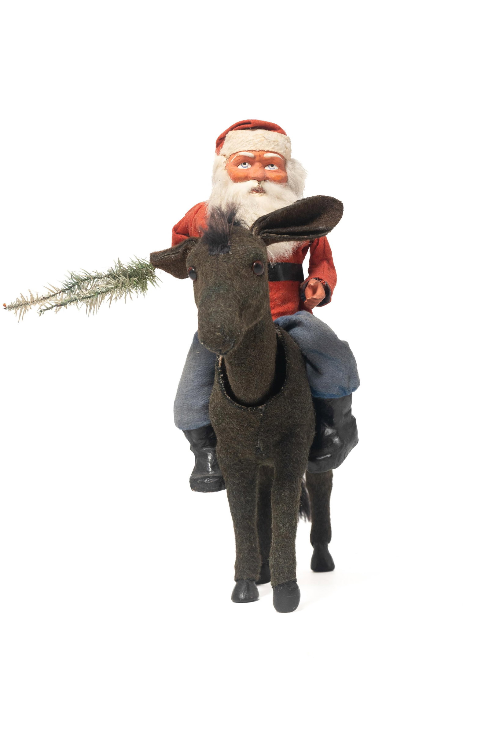 SANTA ON CLOCKWORK NODDING DONKEY. - 2