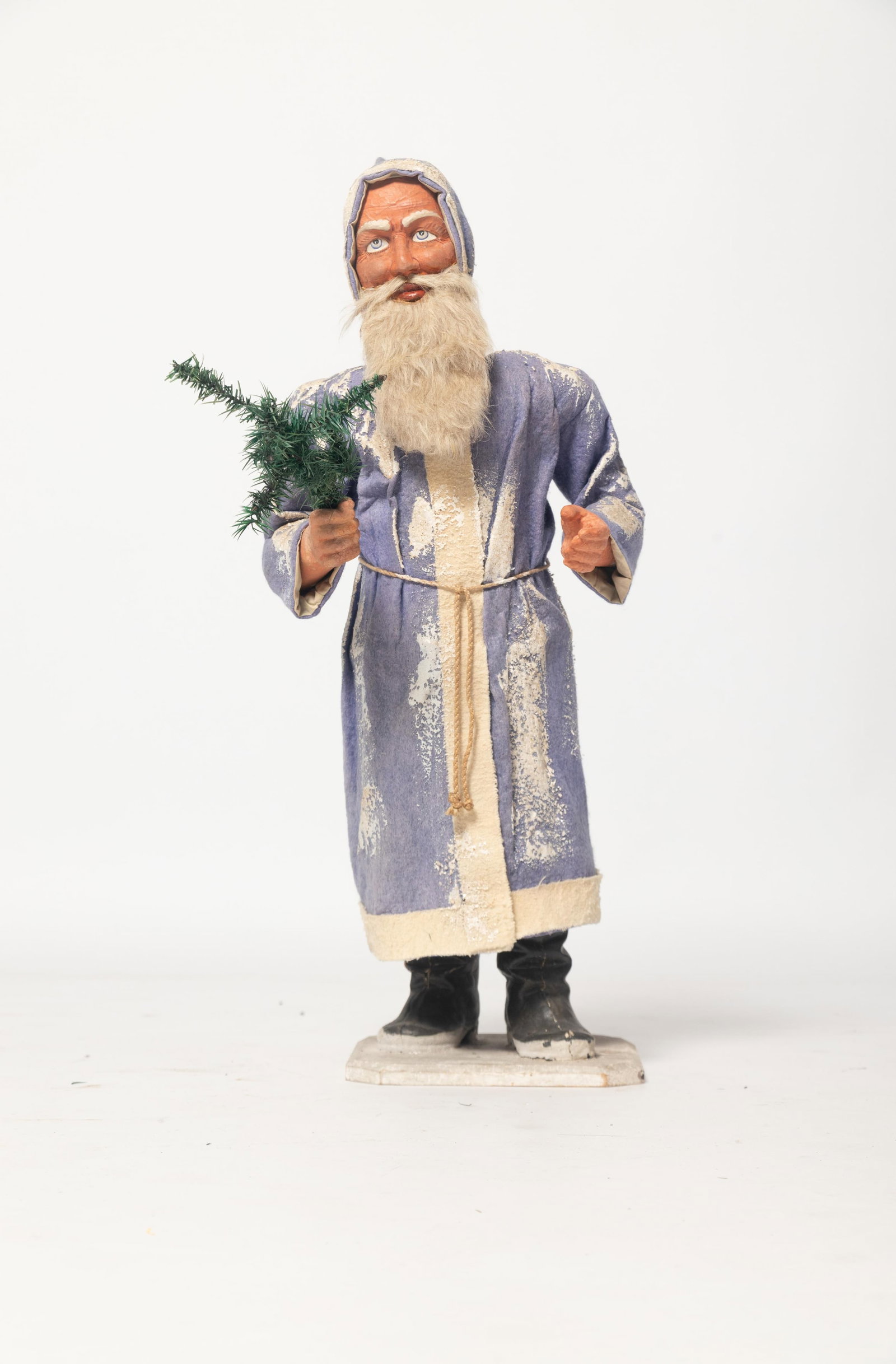 LARGE STORE DISPLAY CLOCKWORK SANTA IN BLUE COAT. (1 of 7)