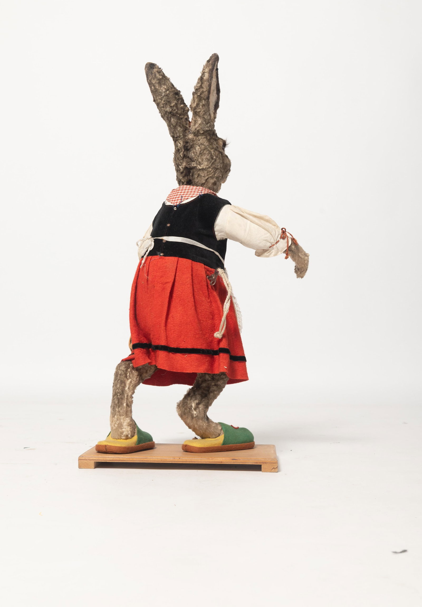 LARGE CLOCKWORK RABBIT LADY ON BASE. - 3