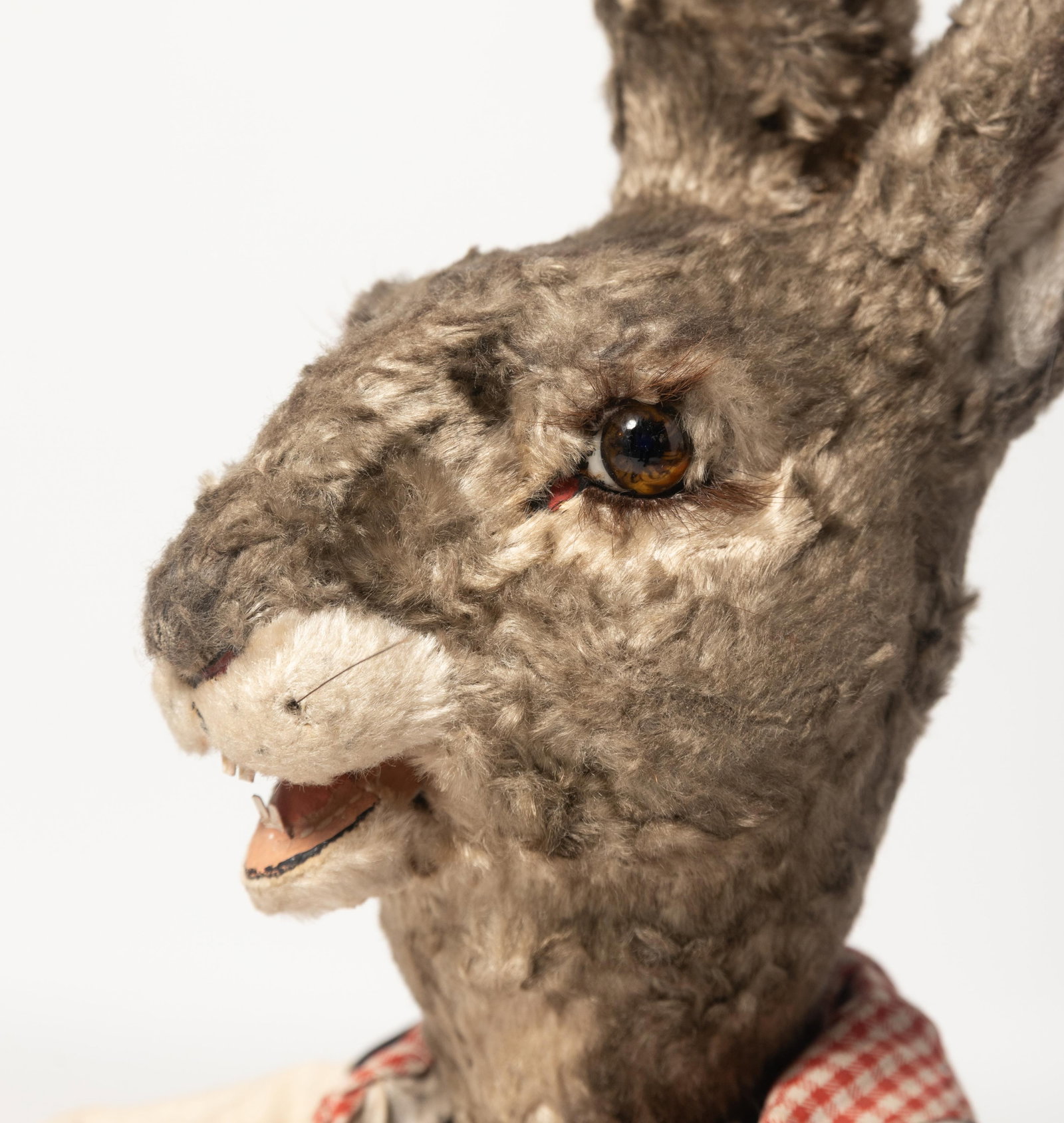 LARGE CLOCKWORK RABBIT LADY ON BASE. - 8