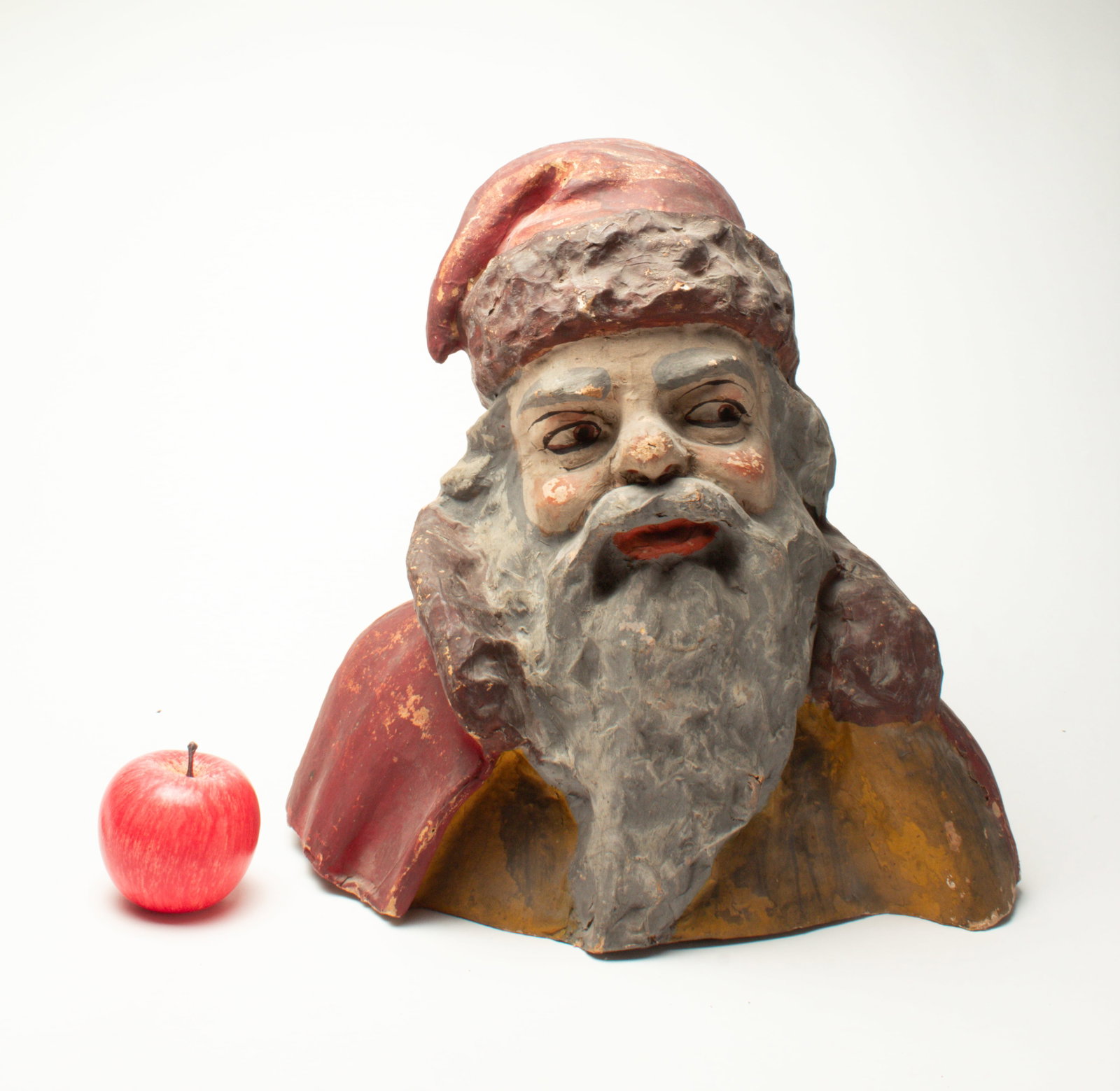 PAPIER MACHE SANTA BUST. - 2
