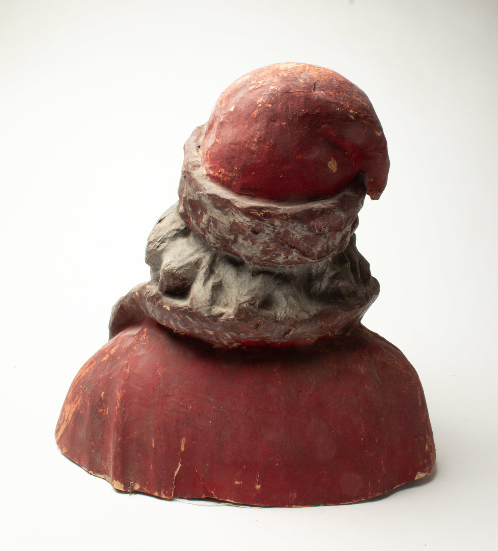 PAPIER MACHE SANTA BUST. - 3