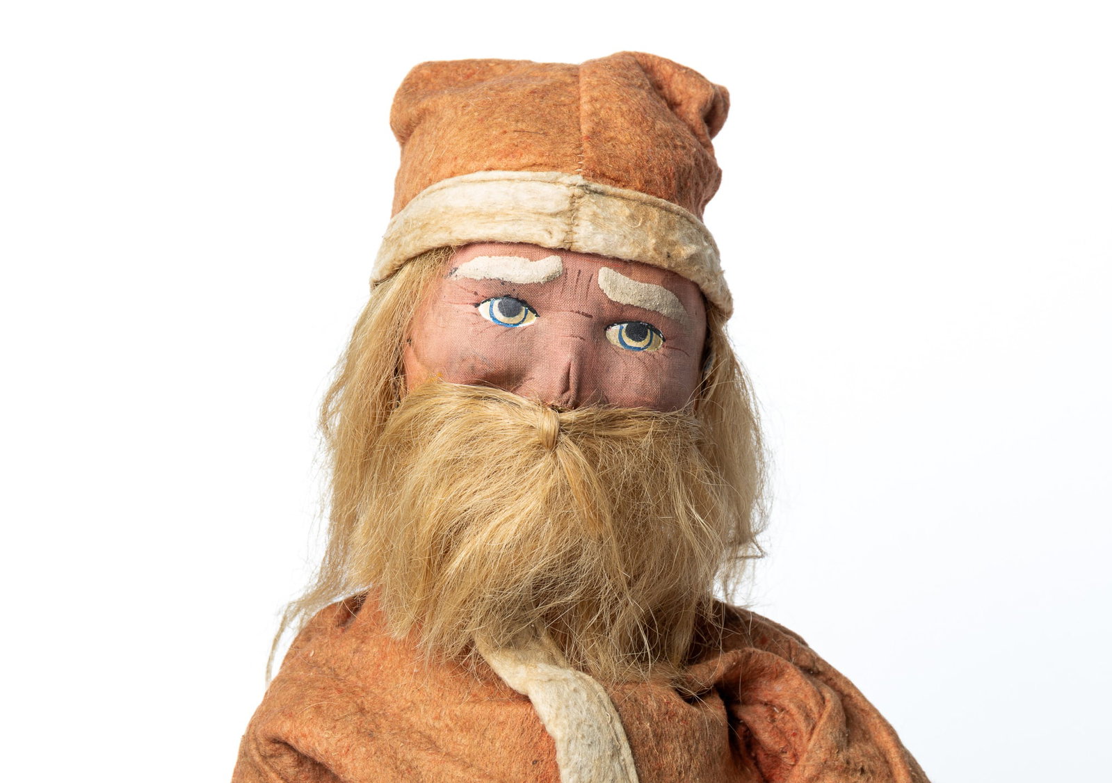 LARGE STRAW STUFFED SANTA DOLL. - 2
